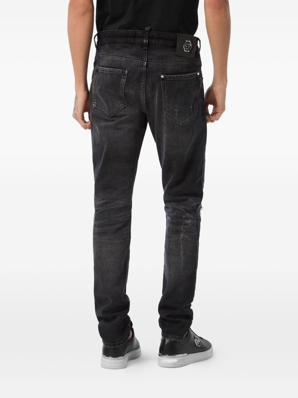 distressed-detail jeans - 3