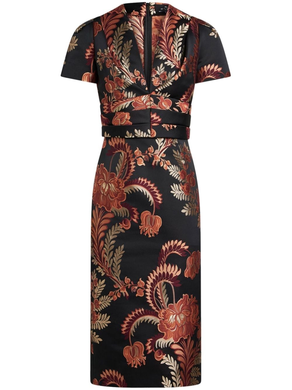 jacquard midi dress - 1