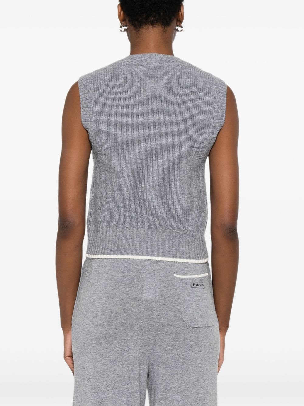 V-neck ribbed vest - 4