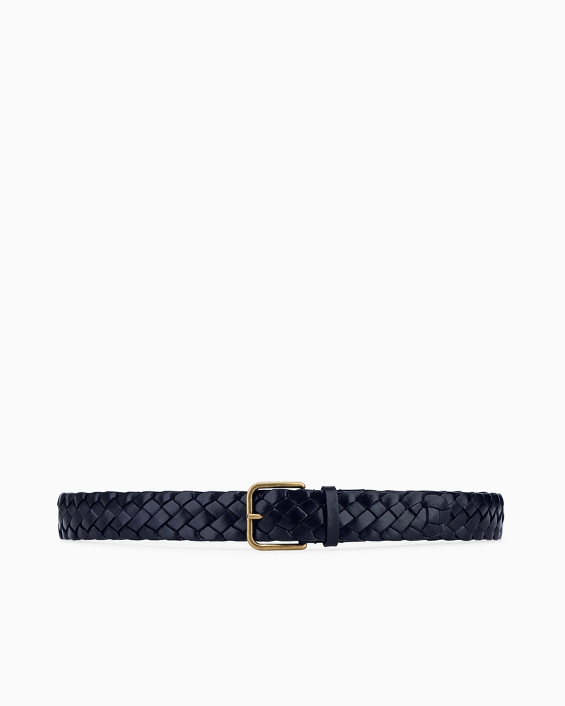 TONGUE BELT IN WOVEN LEATHER 3