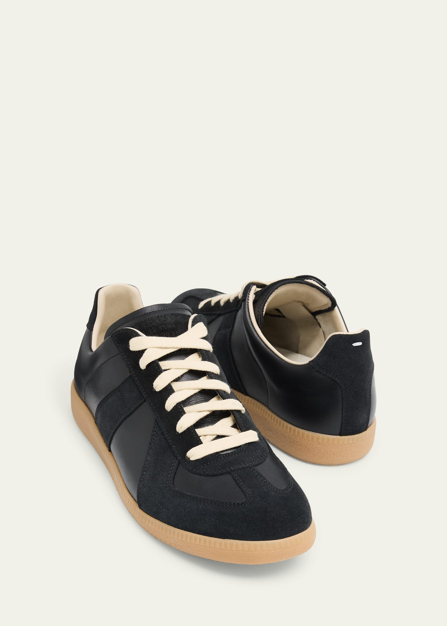 Men's Replica Leather Low-Top Sneakers - 8