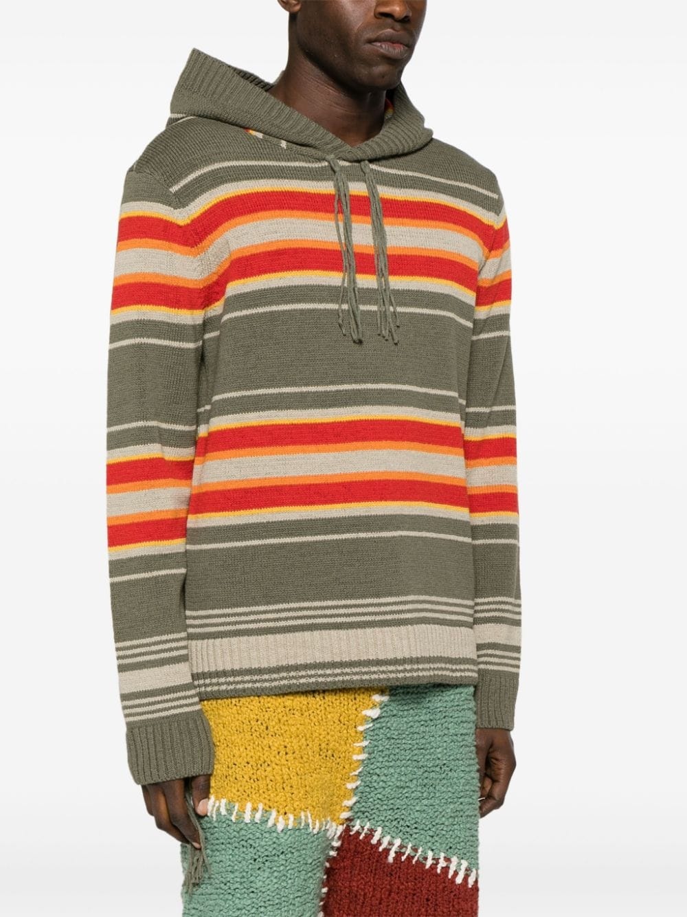 hooded striped jumper - 3