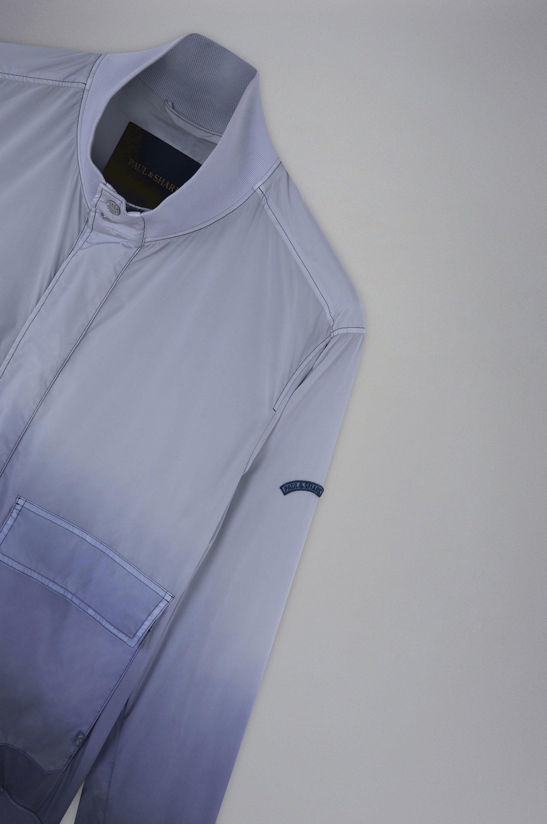 GARMENT DYED FADED STRETCH ECONYL® BOMBER JACKET - 5