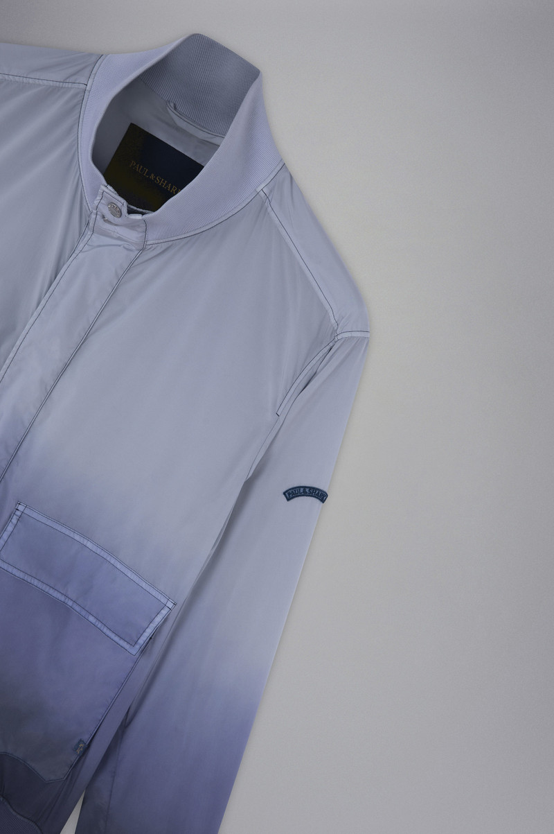 GARMENT DYED FADED STRETCH ECONYL® BOMBER JACKET 5