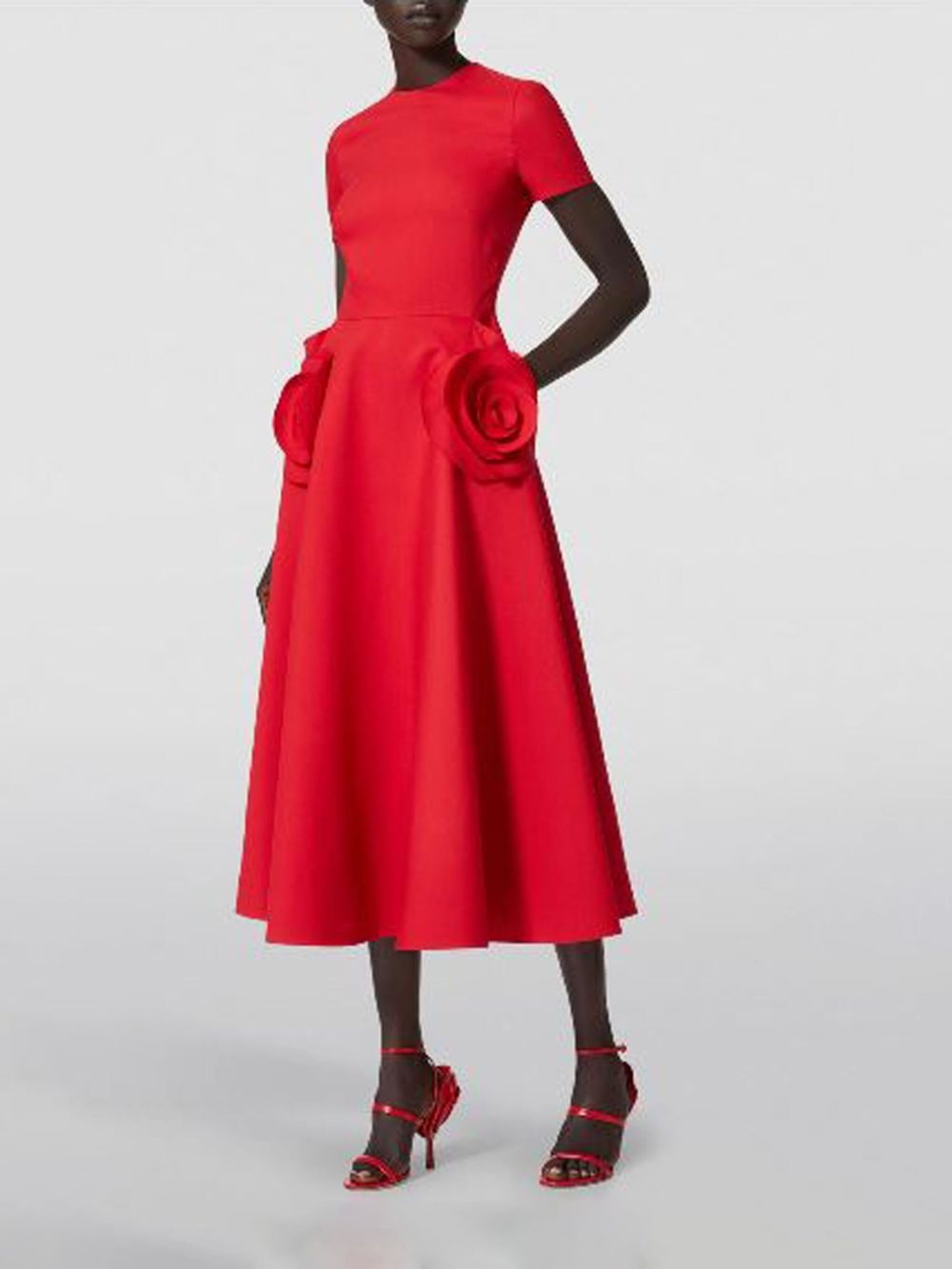 Valentino Rose Pocket Midi Dress - 3