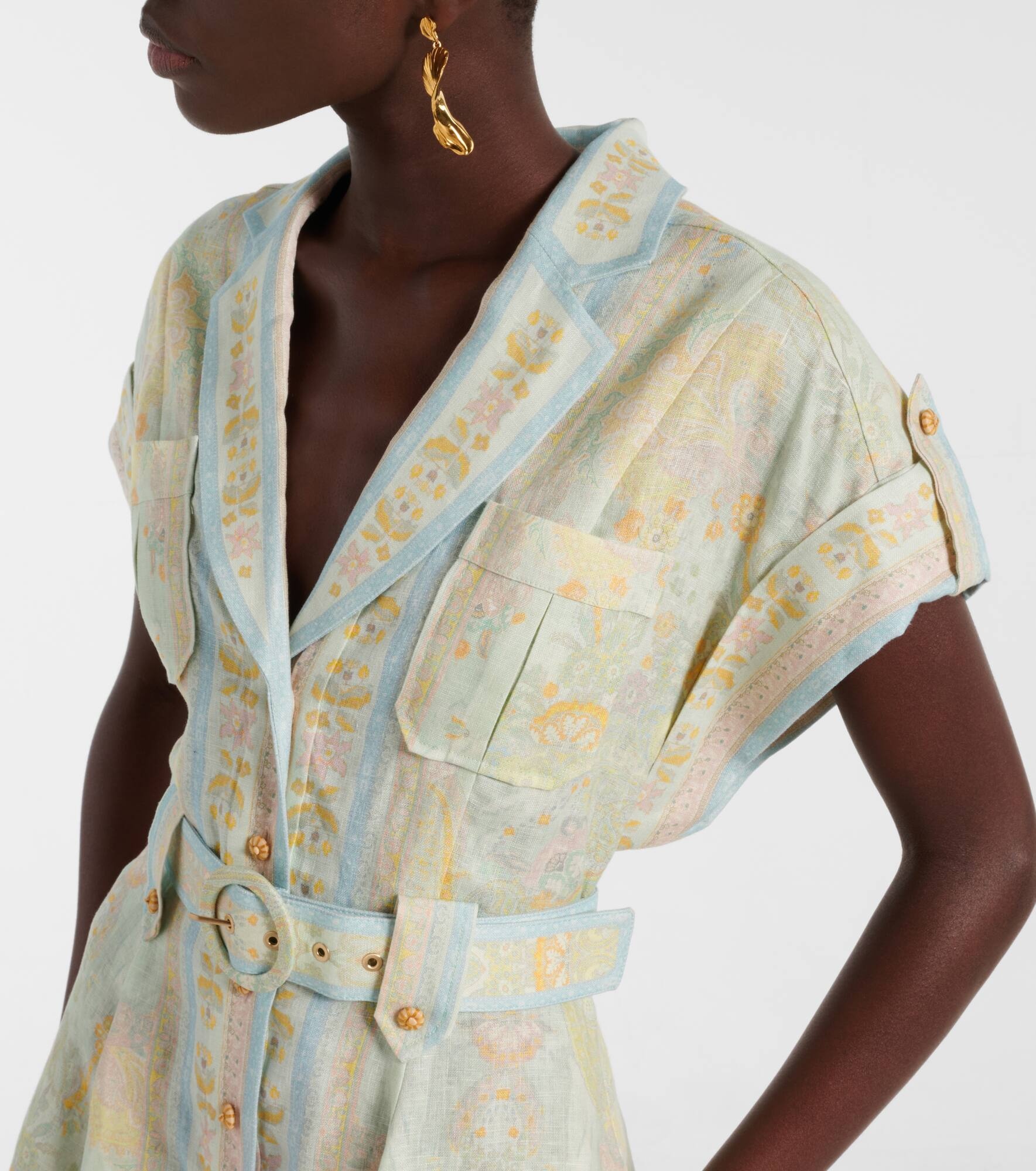 【Zimmermann】Acacia belted linen shirt dress Zimmermann Acacia belted linen shirt dress | mytheresa