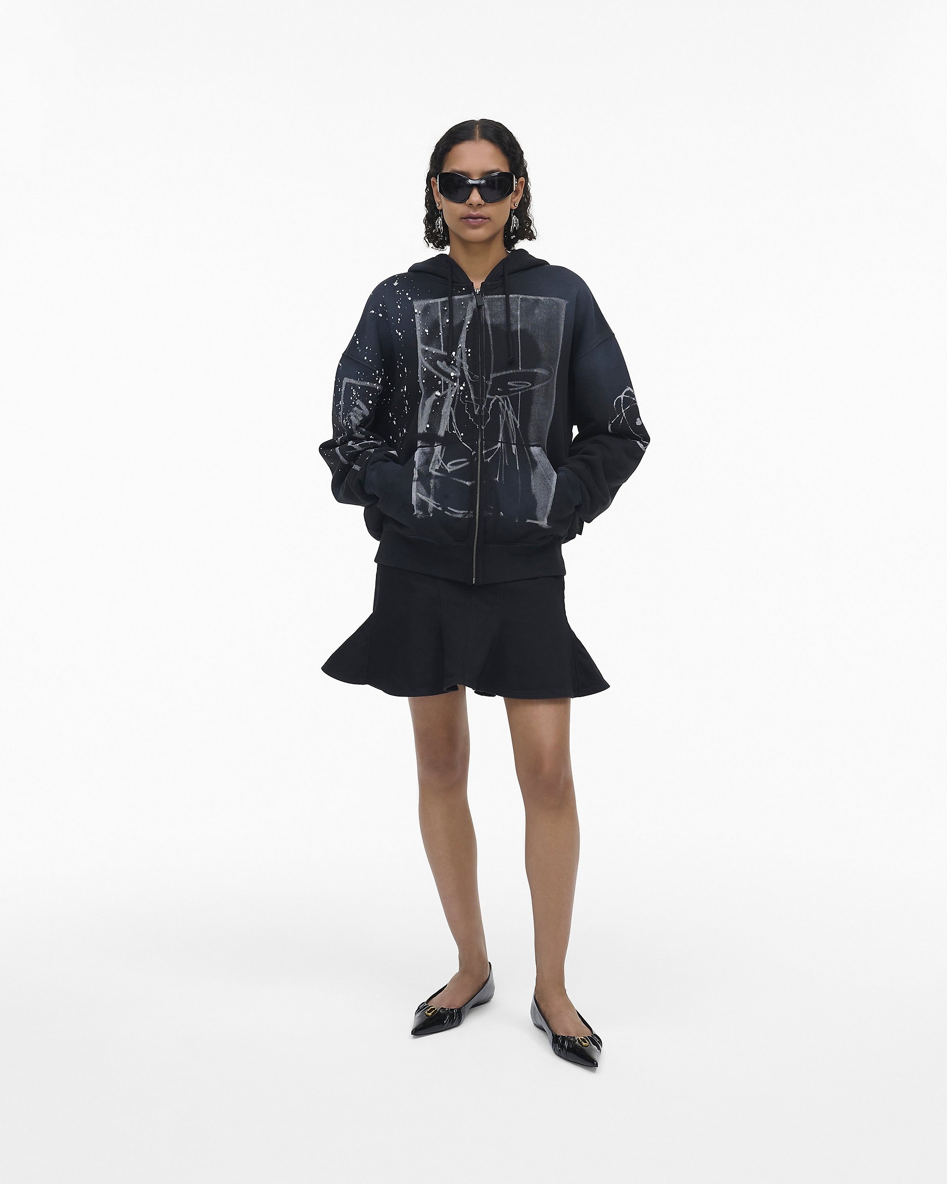 FUTURA X MARC JACOBS OVERSIZED ZIP HOODIE - 2