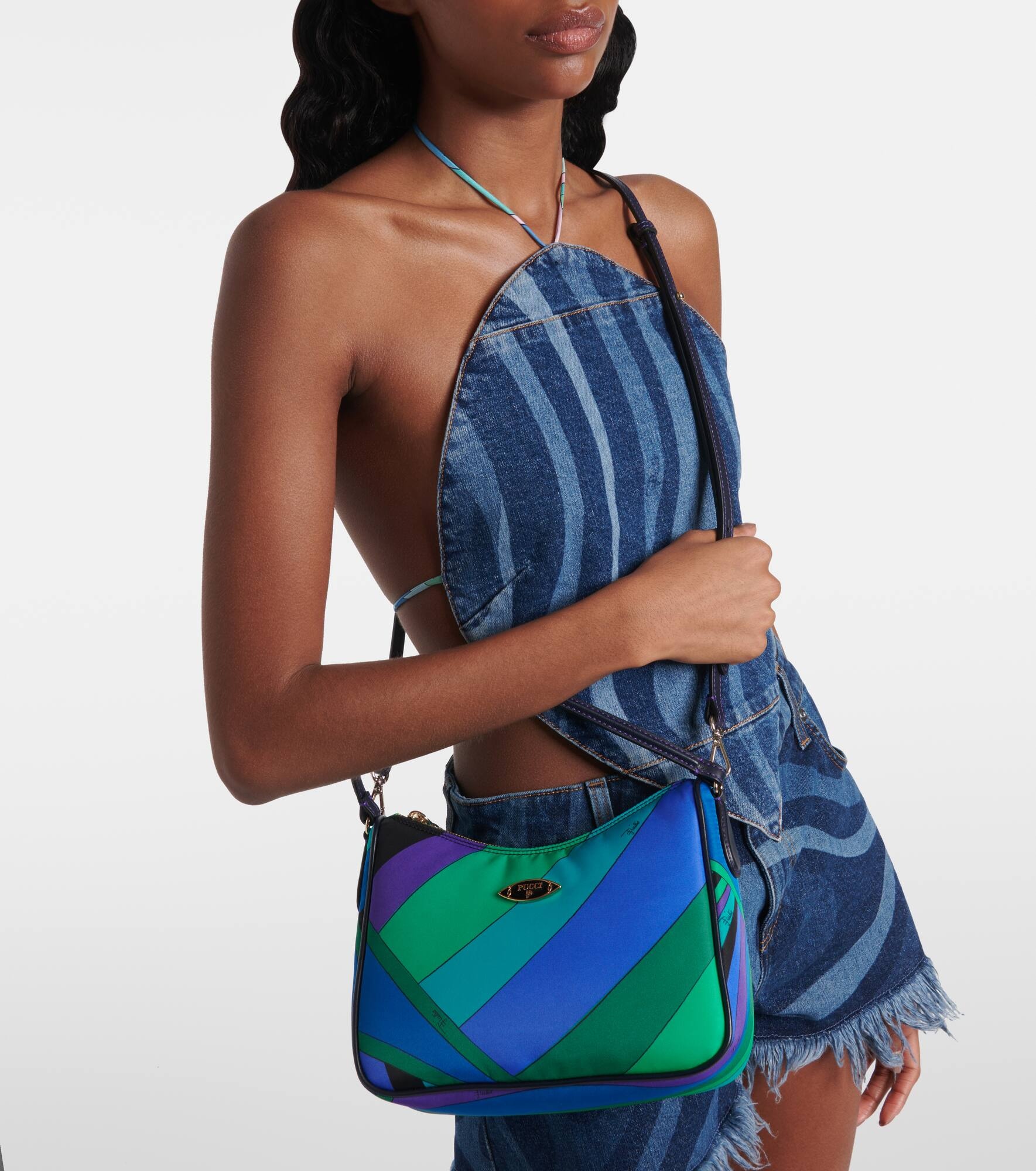 Yummy leather-trimmed shoulder bag - 6