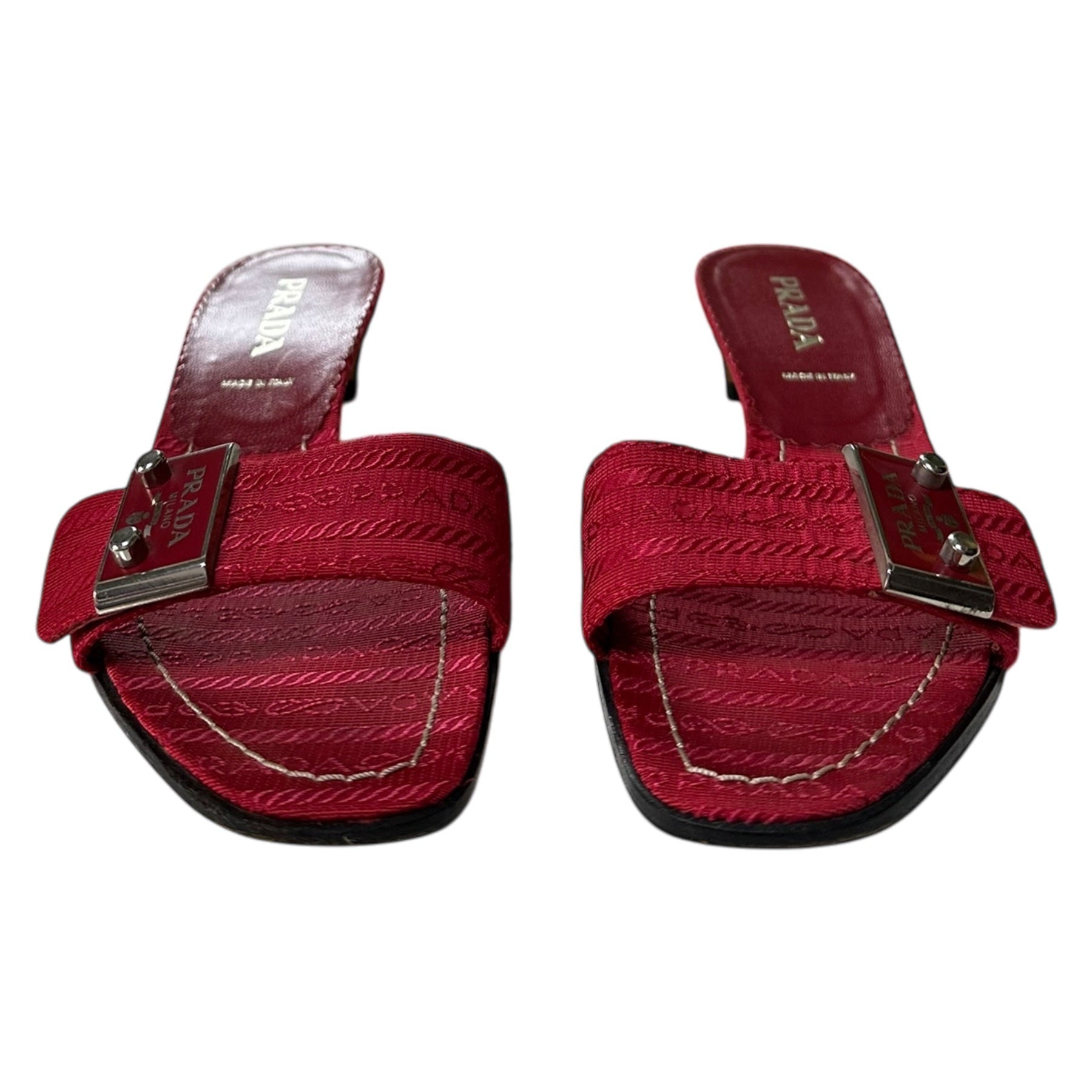 PRADA Nylon Logo Sandals - 2