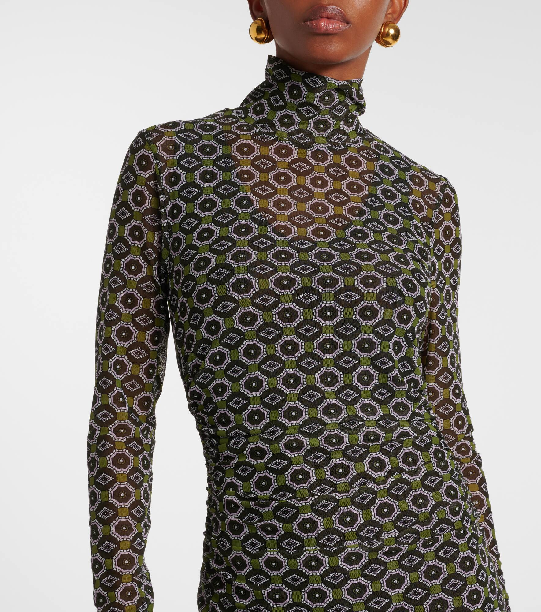 Printed midi dress - 4