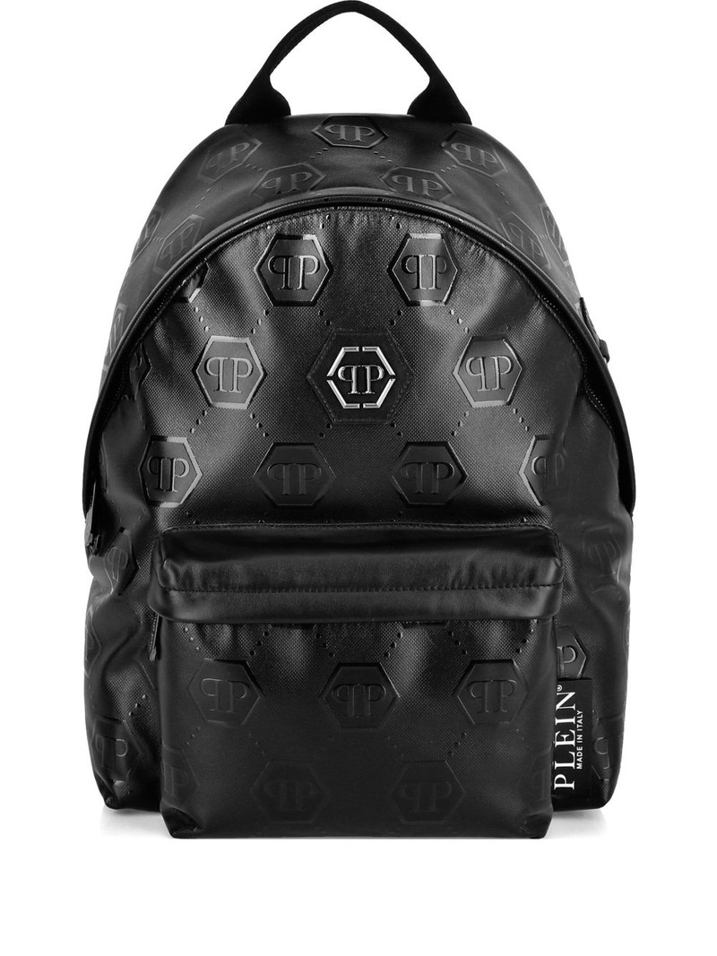 monogram-embossed backpack 1