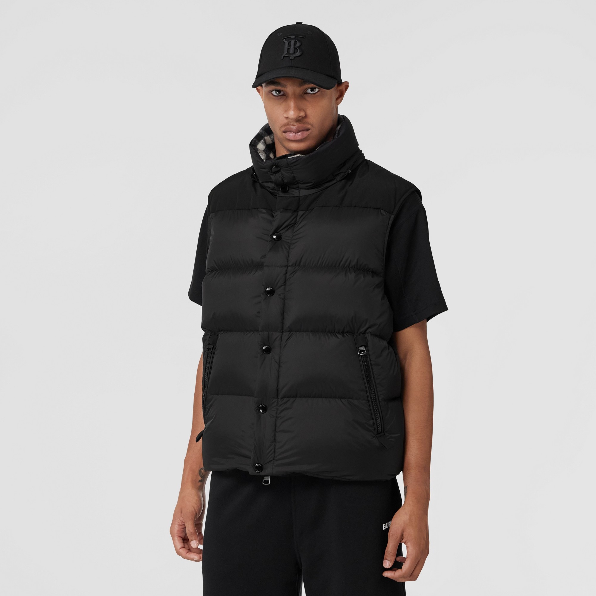 Detachable Sleeve Hooded Puffer Jacket - 7