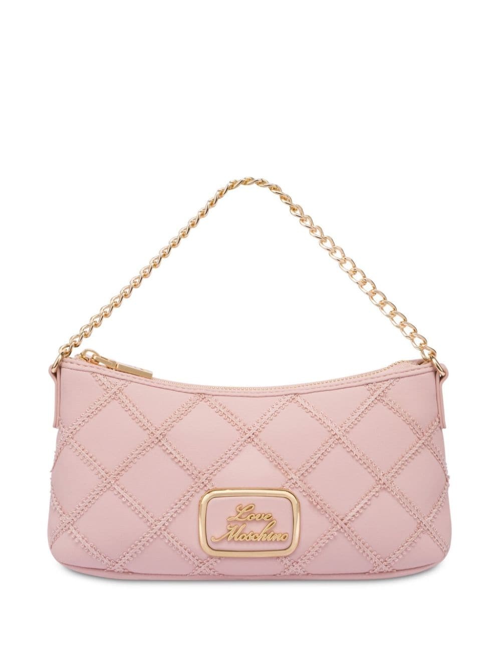logo-plaque shoulder bag - 1