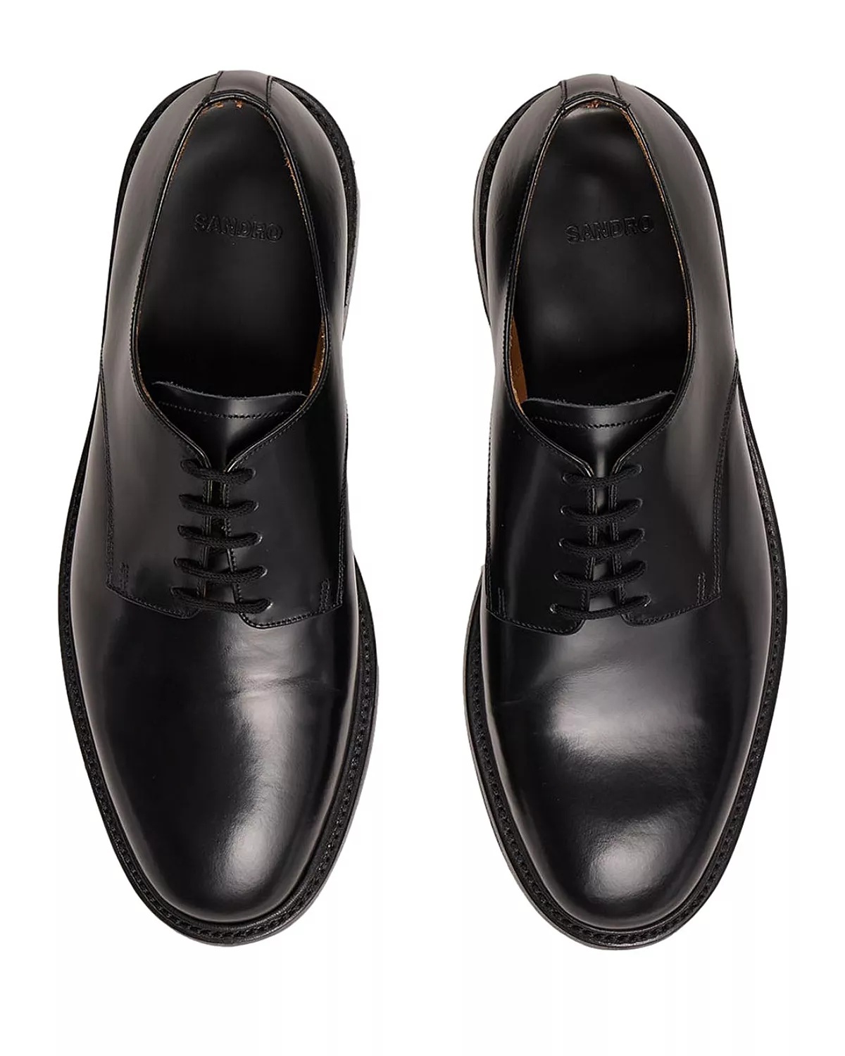 Men's Glazed Leather Derby Shoes - 3