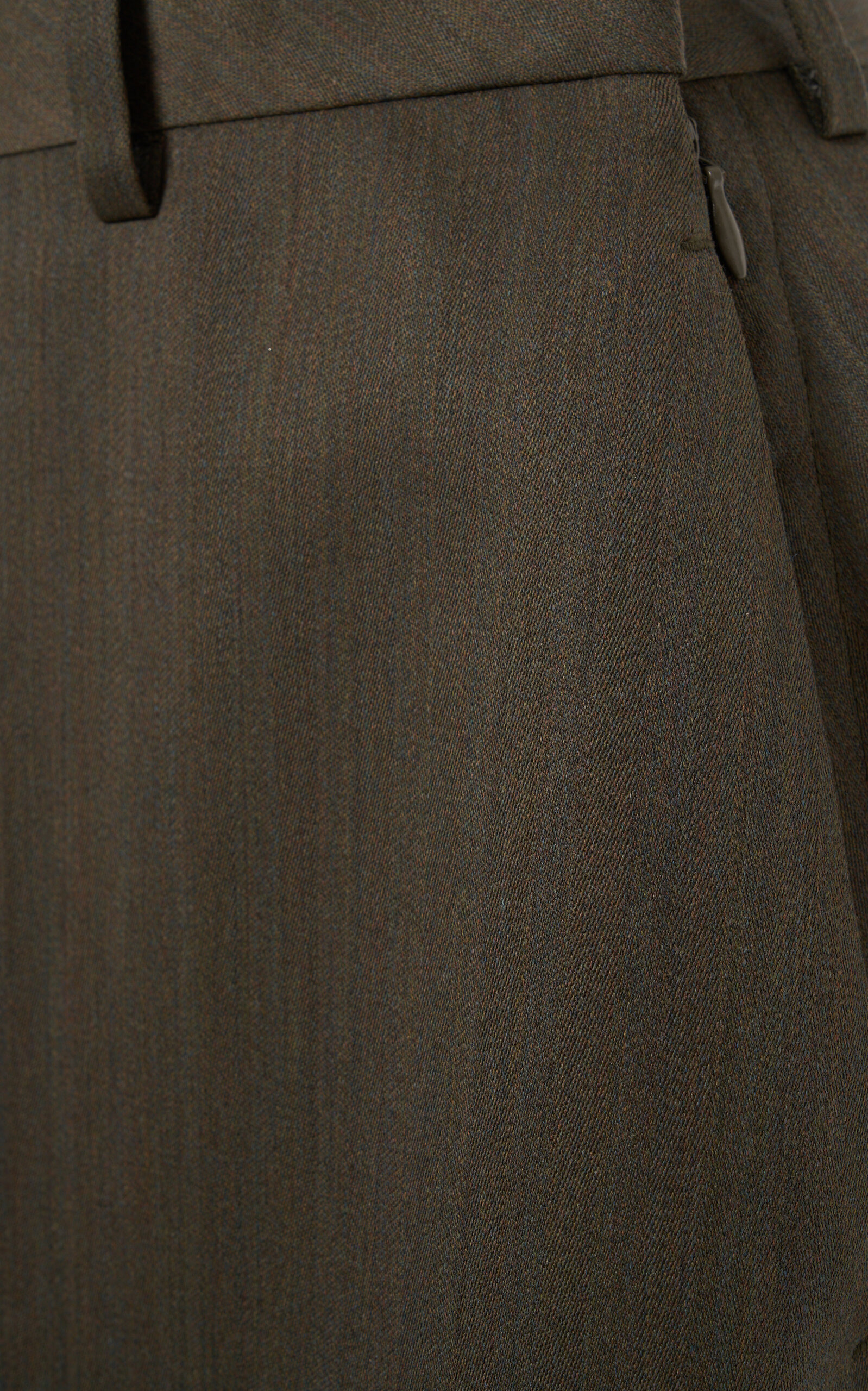 Wool Chevron Asymmetric Pantaskirt olive - 5