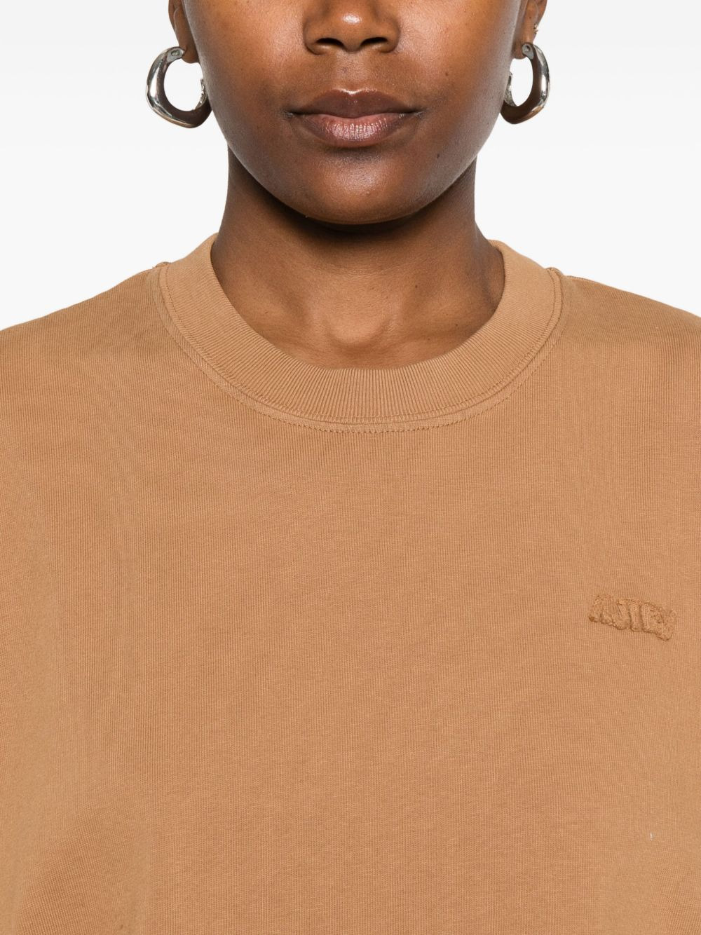 Tonal Logo cropped T-shirt - 5