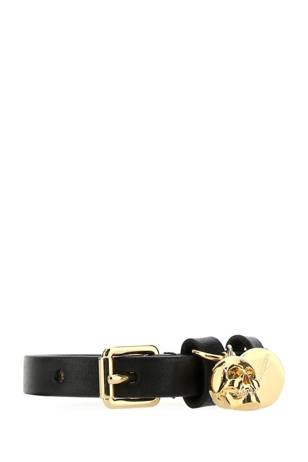 Black leather bracelet - 1