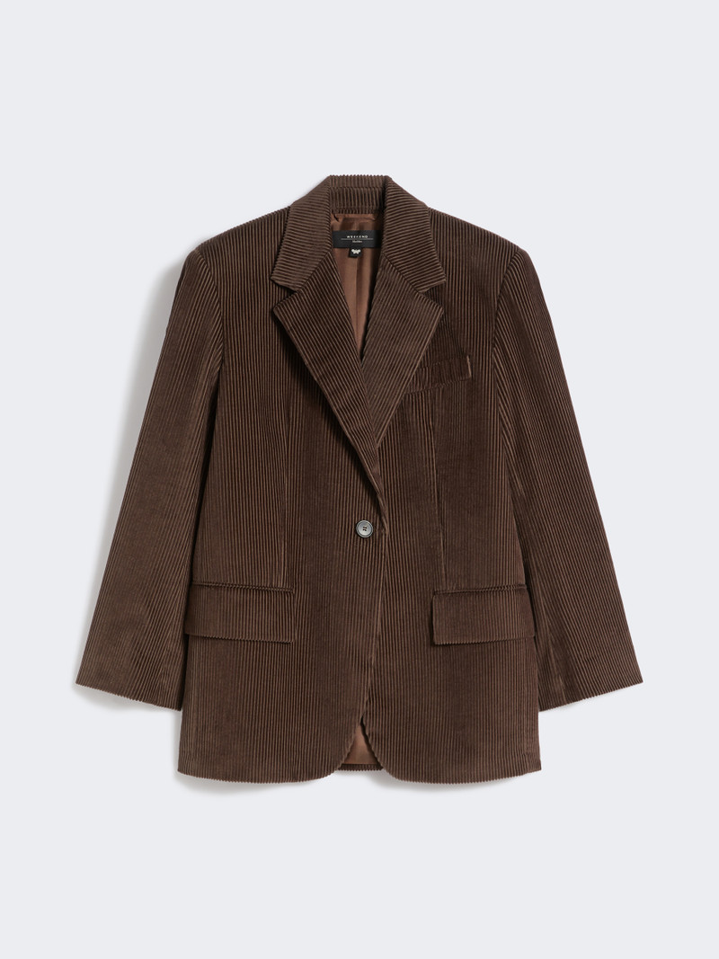 FORMIA Single-breasted velvet blazer 1