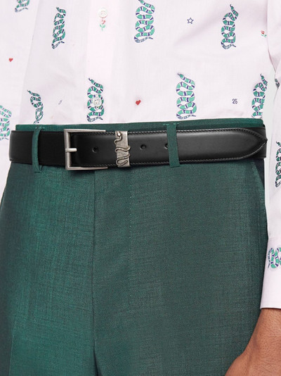 GUCCI Leather belt with snake outlook