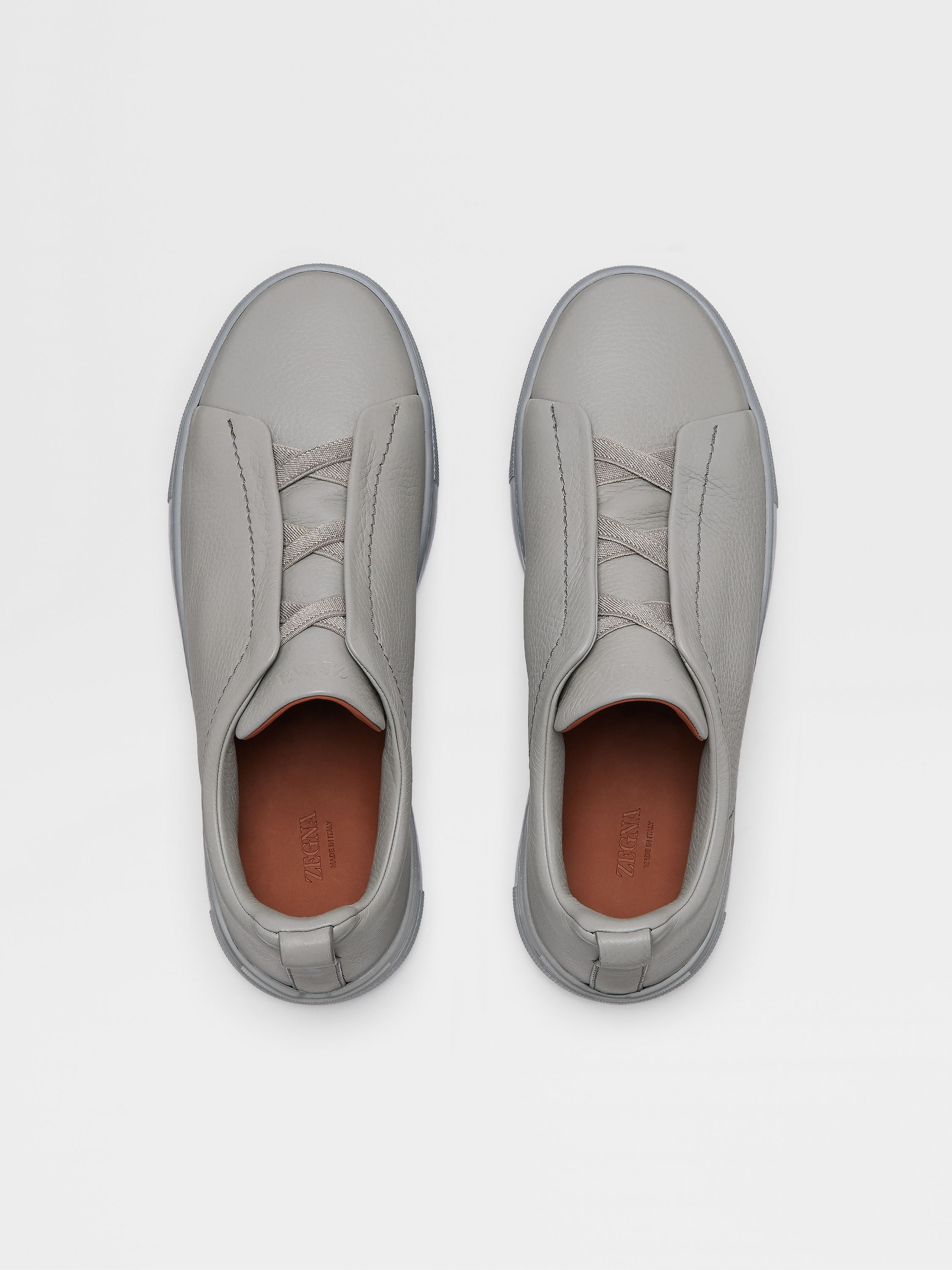 GREY MÉLANGE DEERSKIN TRIPLE STITCH™ SNEAKERS - 3