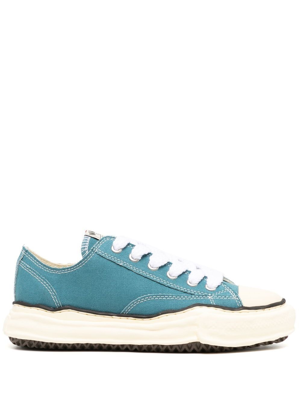 low-top canvas sneakers - 1