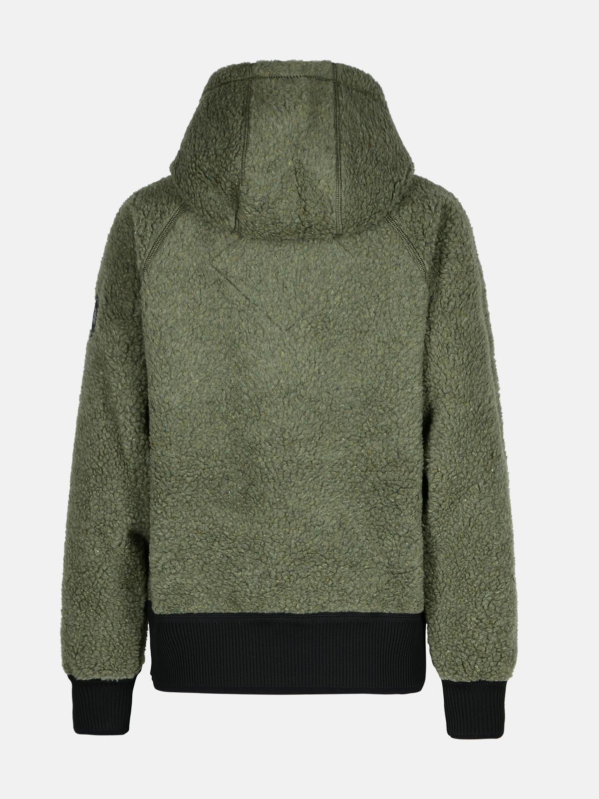 'SIMCOE' GREEN WOOL BLEND FLEECE - 3