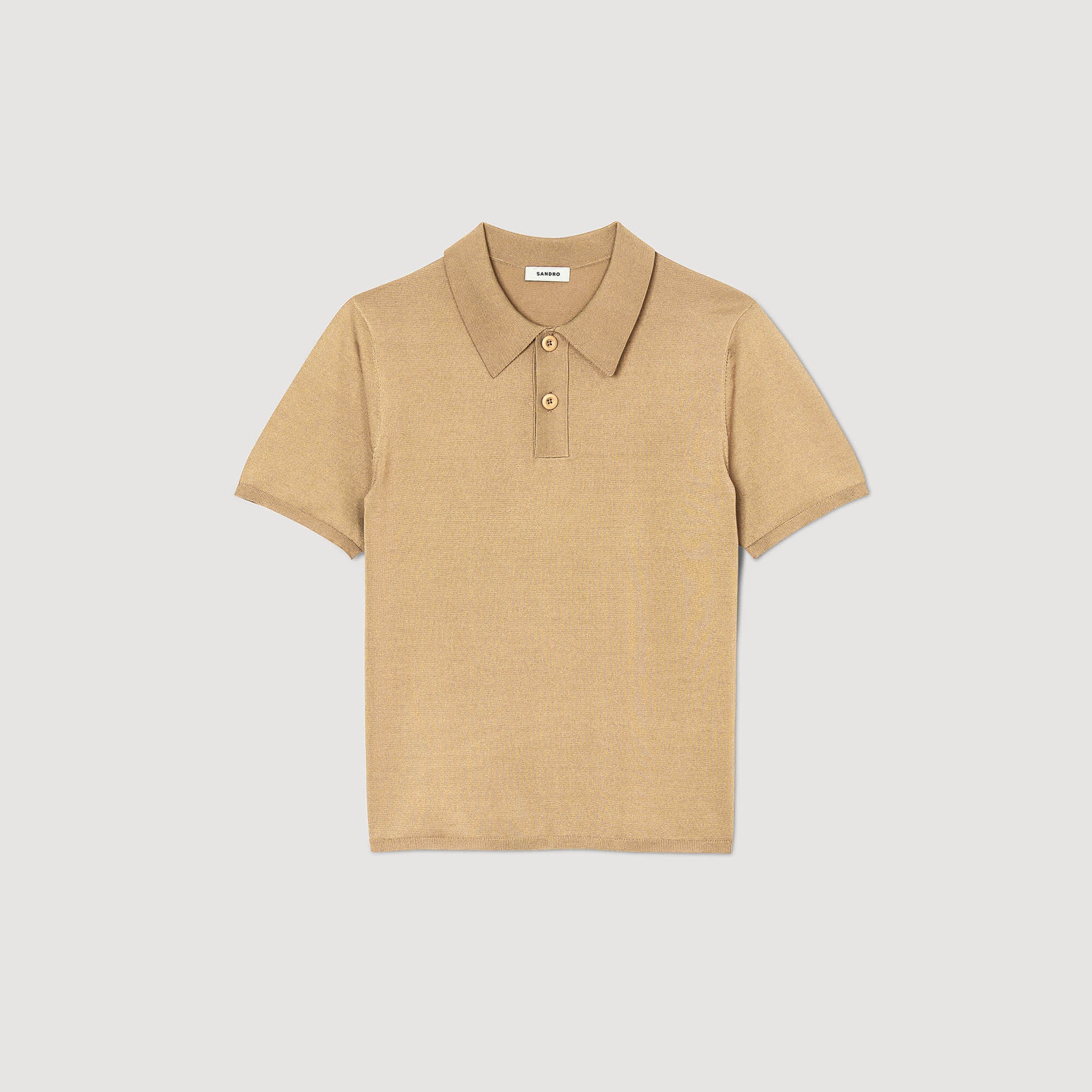 SHORT-SLEEVE KNITTED POLO SHIRT - 1
