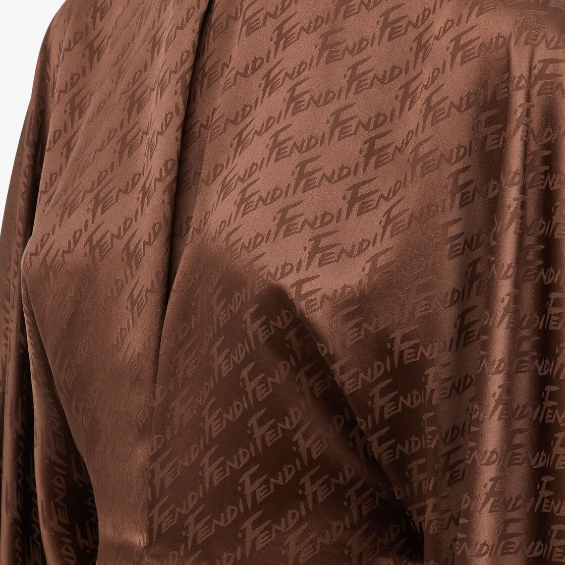 Brown satin top - 3