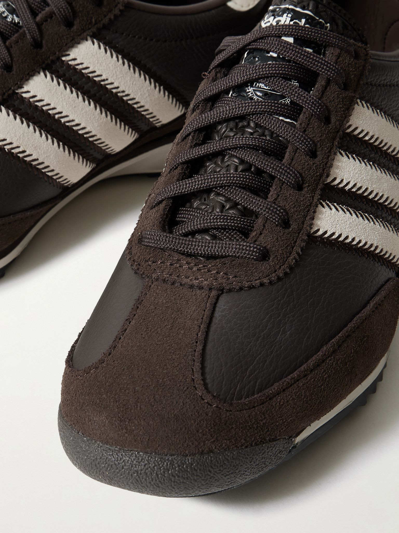 SL 72 OG suede and leather sneakers Chocolate - 4