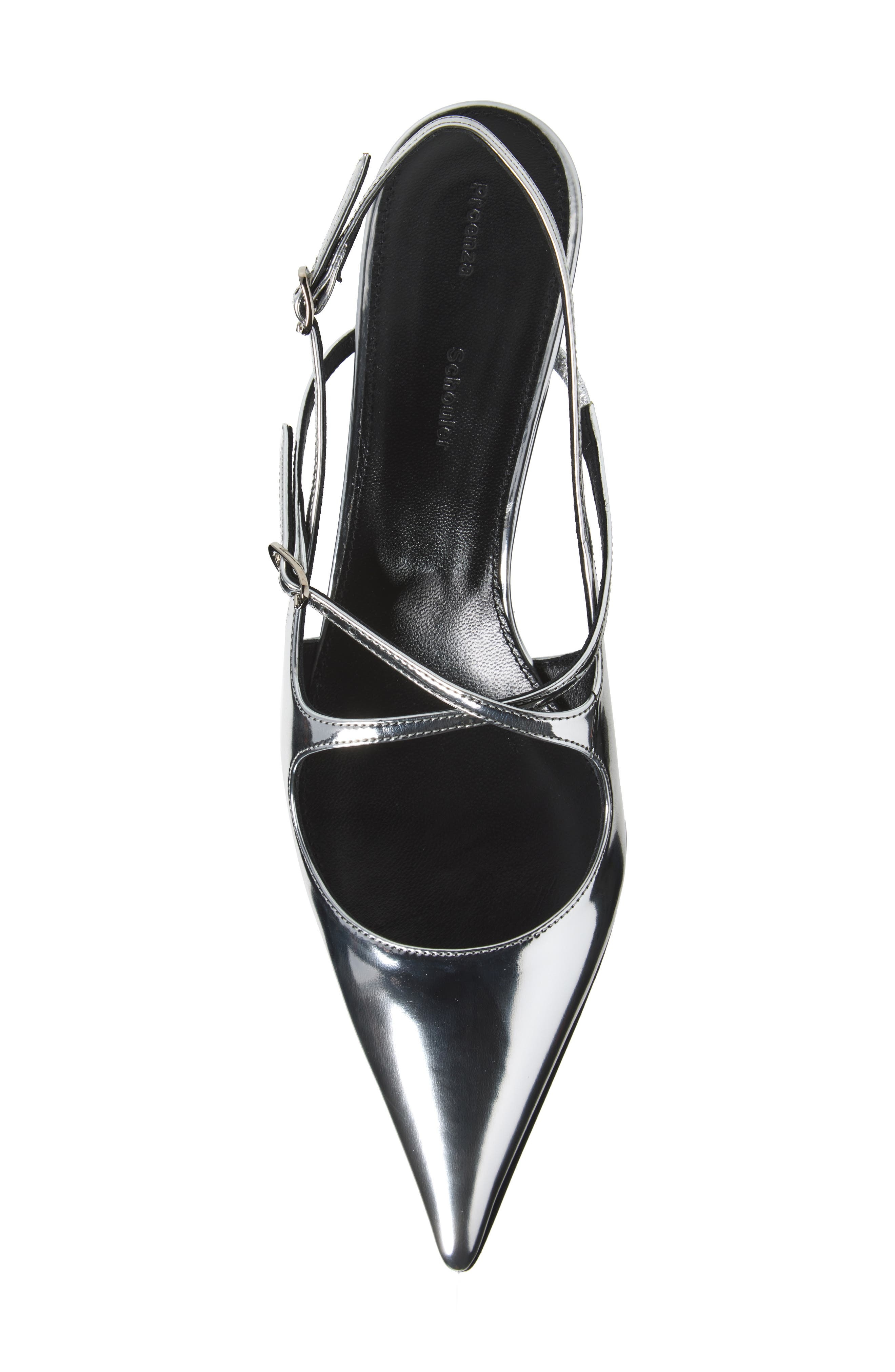 Proenza Schouler Crossover Kitten Heel Slingback Pump in Silver at Nordstrom - 5