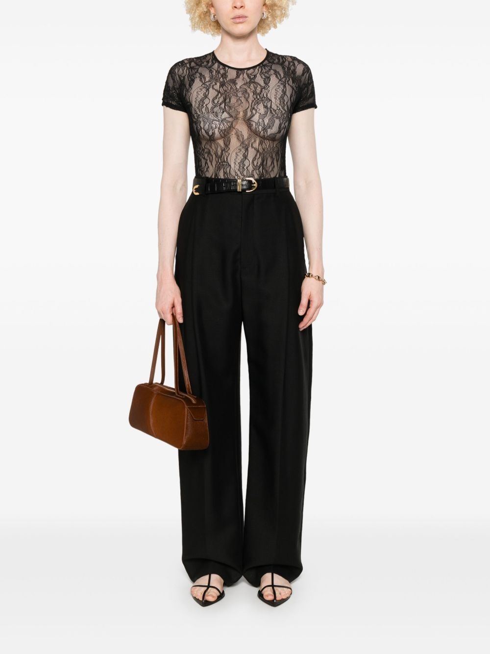 lace-detailing bodysuit - 2