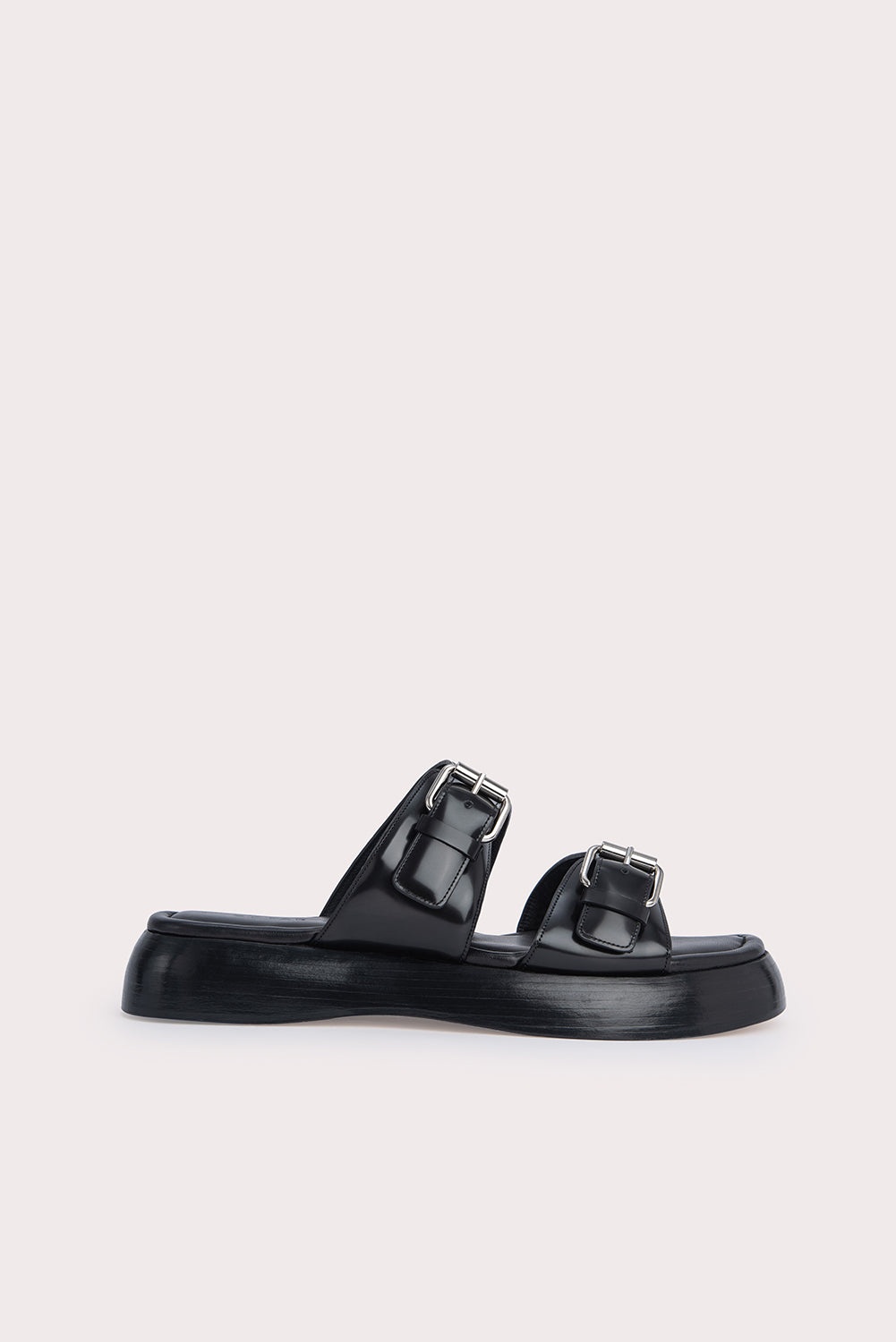 Wyatt Black Semi Patent and Nappa Leather - 1