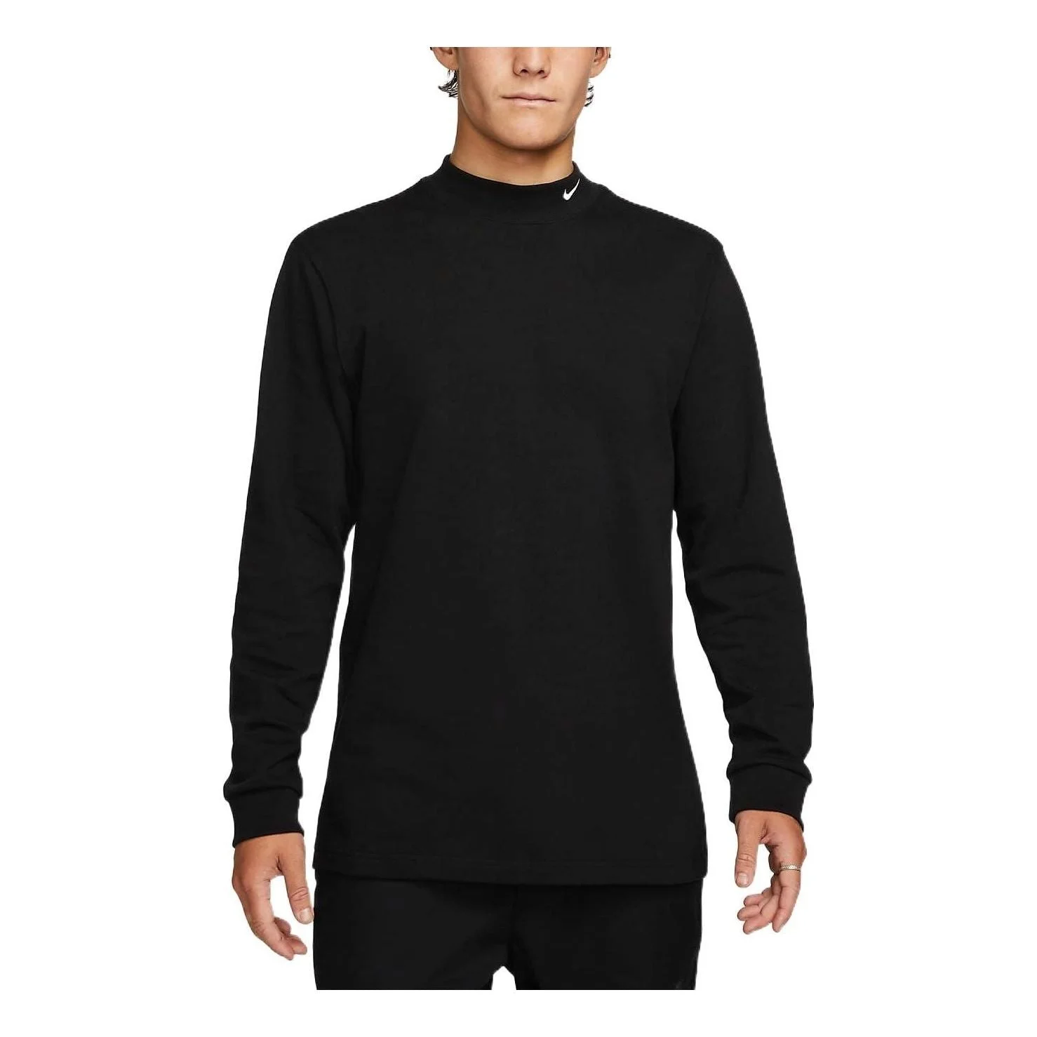 Nike AS M NL LS MOCK NECK SHIRT 'Black White' DX5869-010 - 1