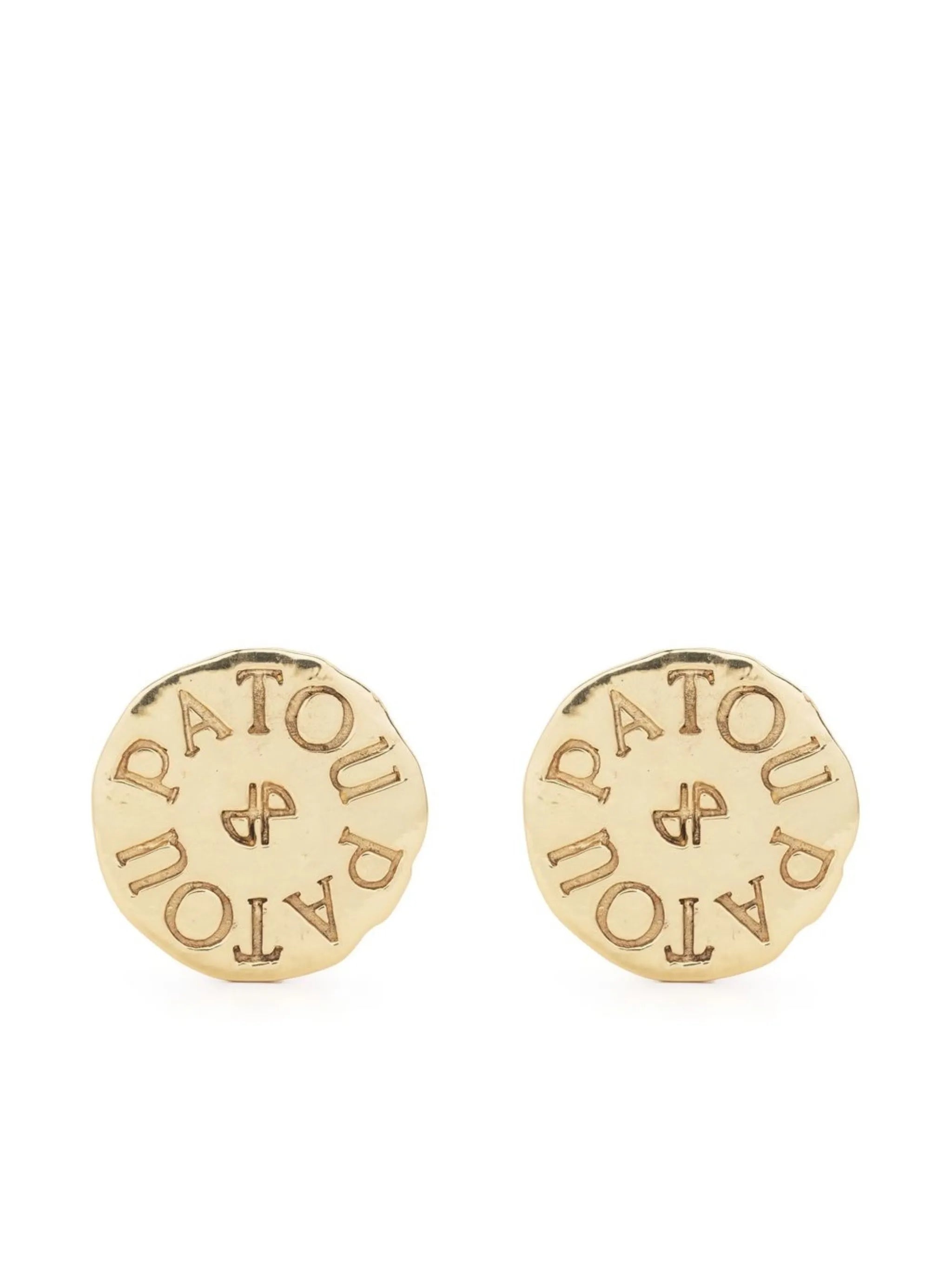 Logo-engraved Coin Earrings - 1