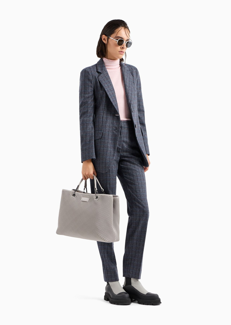 Embossed nappa leather-effect medium MyEA shopper bag 7