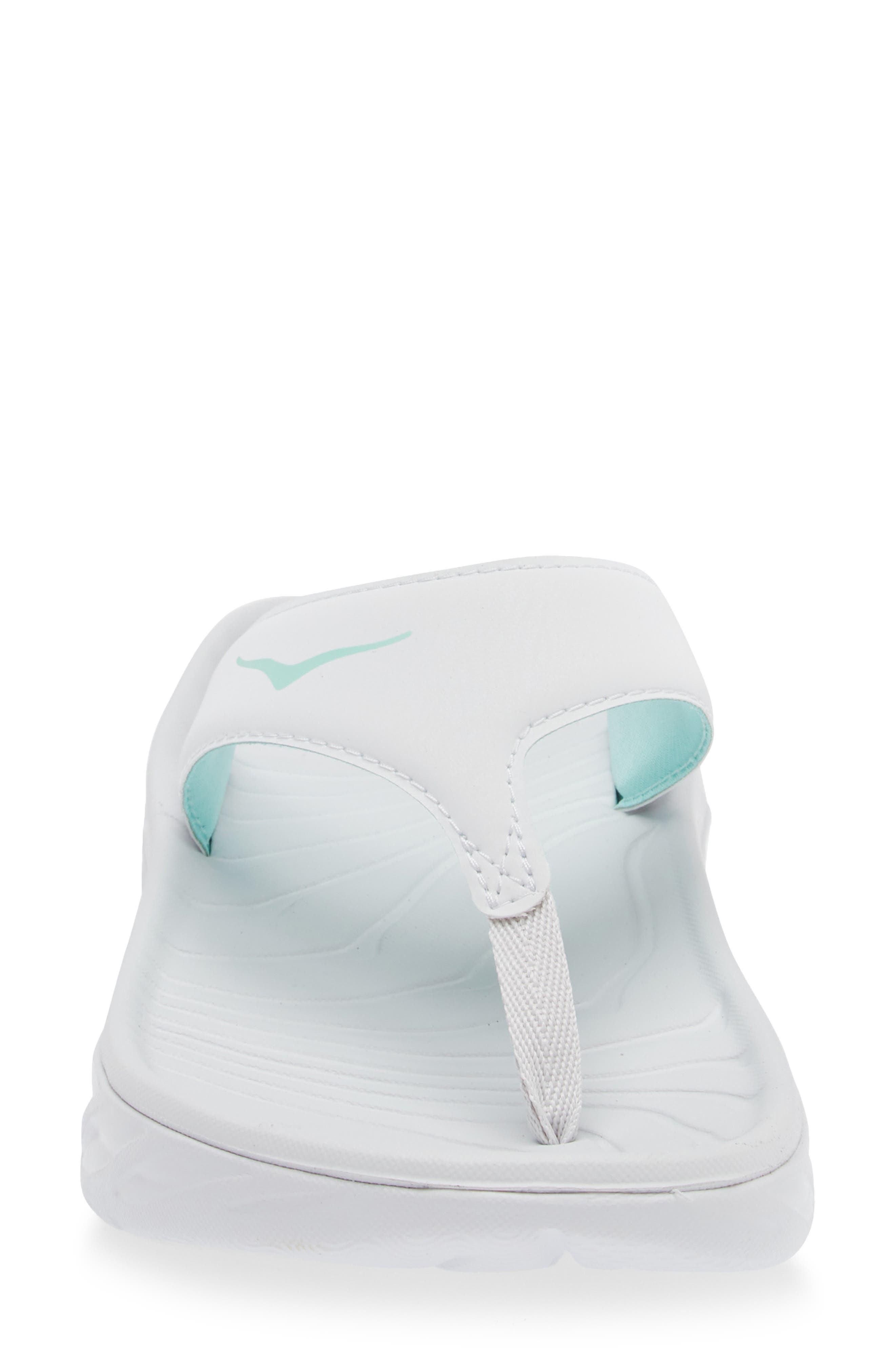HOKA Gender Inclusive Ora Recovery Flip Flop in Cosmic Grey /Seafoam at Nordstrom - 4