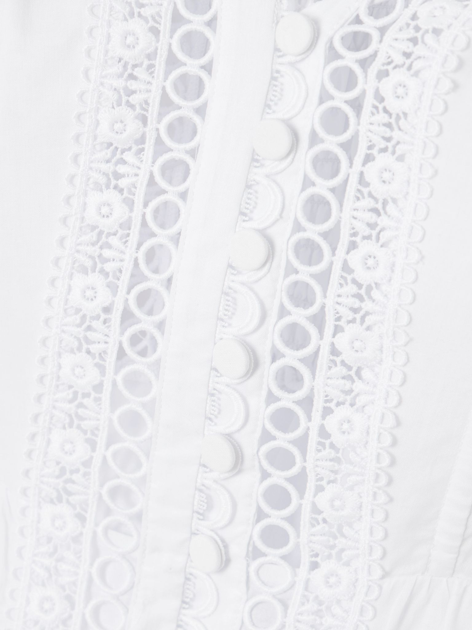 Lenora tiered guipure lace-trimmed cotton-blend voile mini dress White - 4