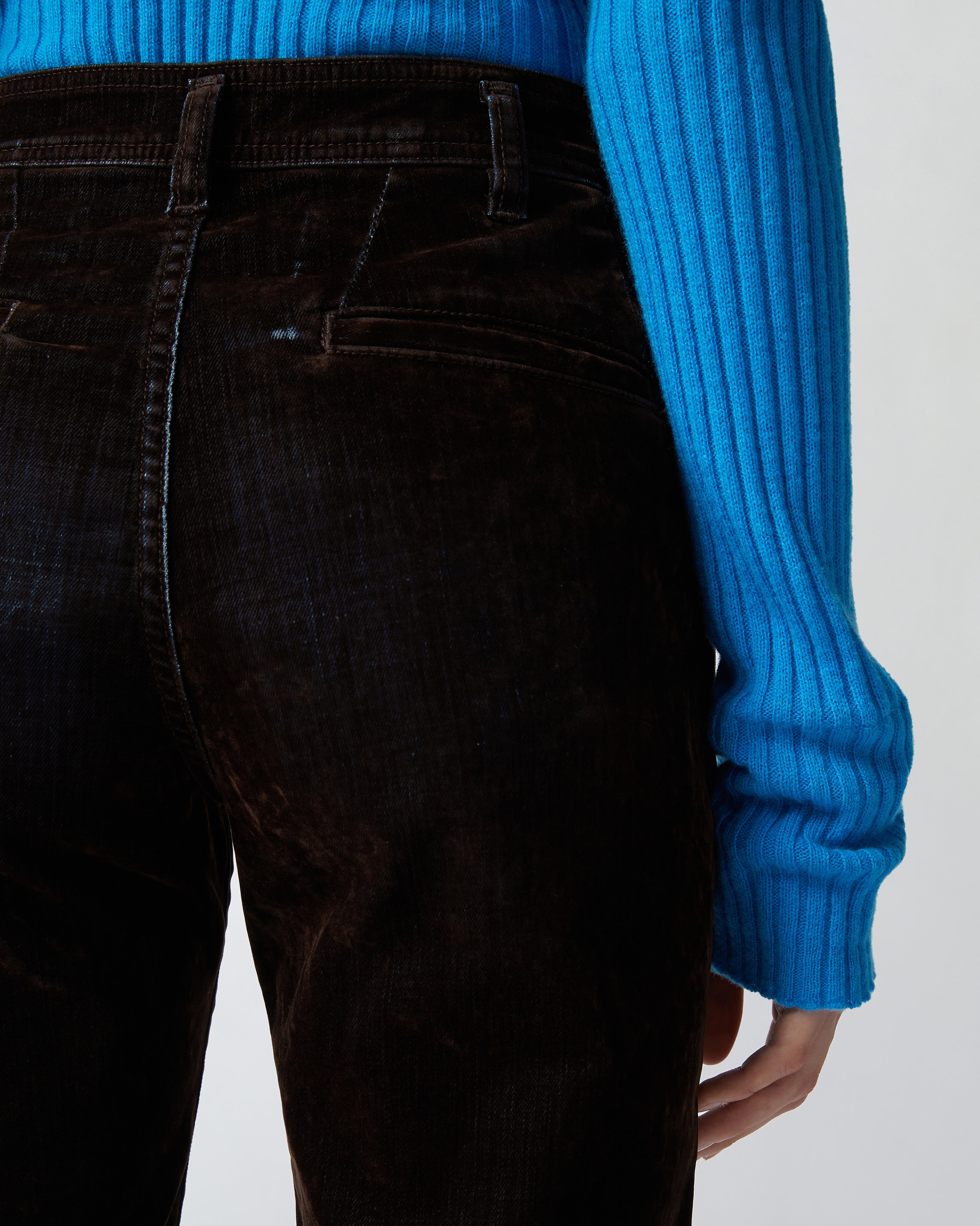 DARK JEANS WITH FLOCKING - 5