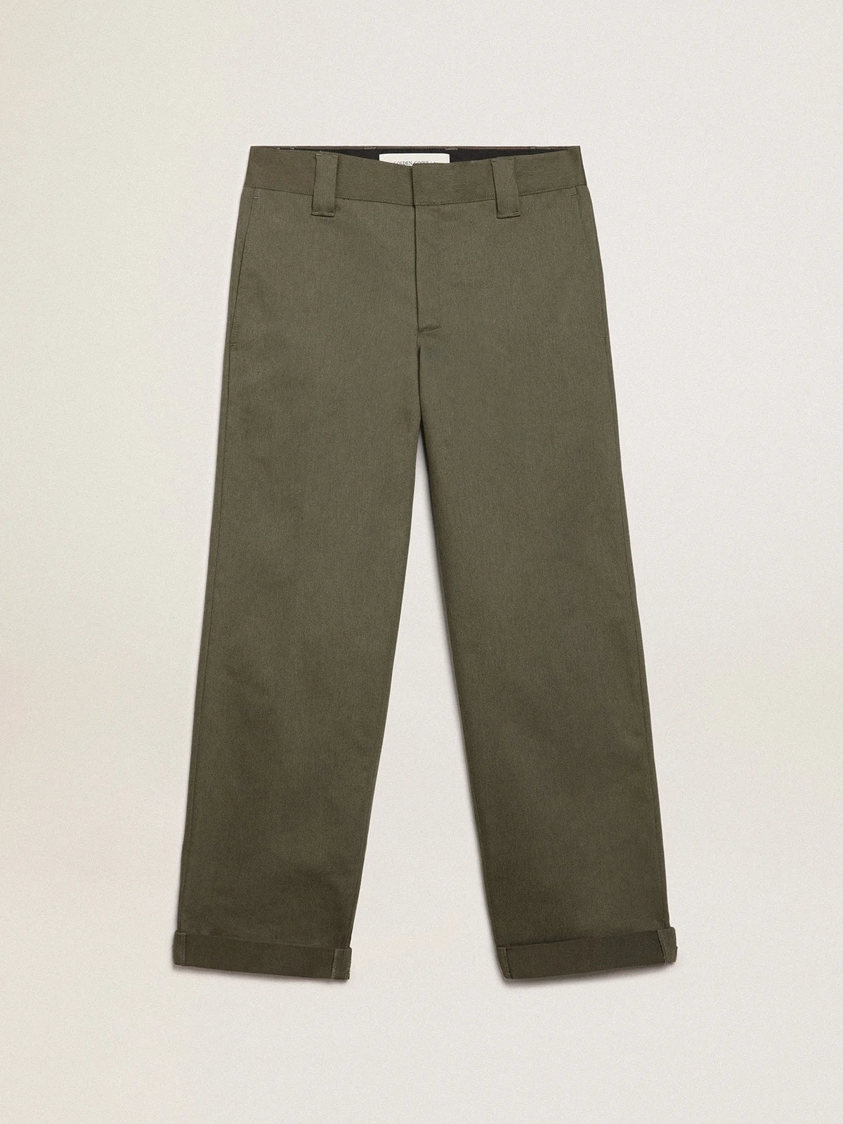 Military-green Golden Collection chinos - 1