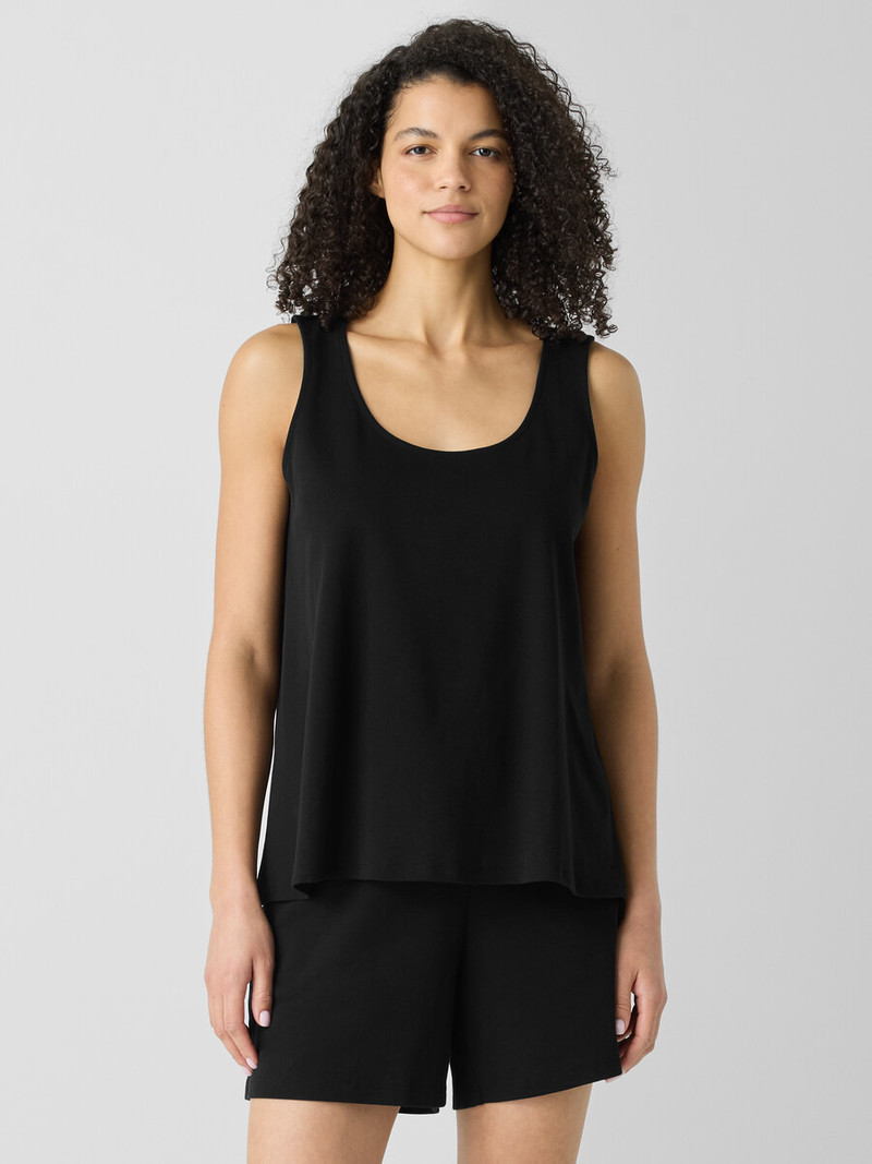 EILEEN FISHER Organic Cotton Interlock U-Neck Sleep Tank outlook