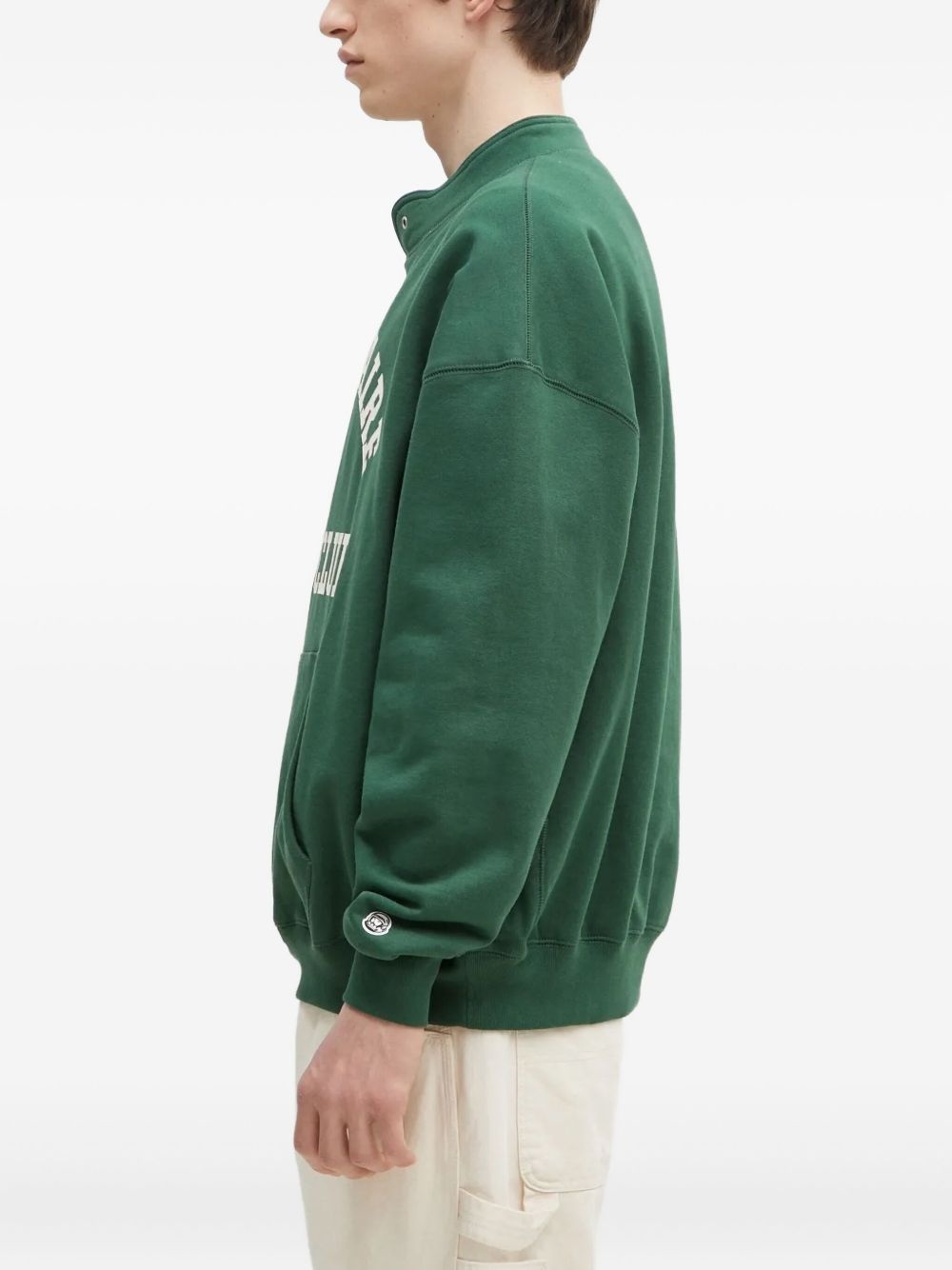 arched-logo kangaroo-pocket sweatshirt - 3