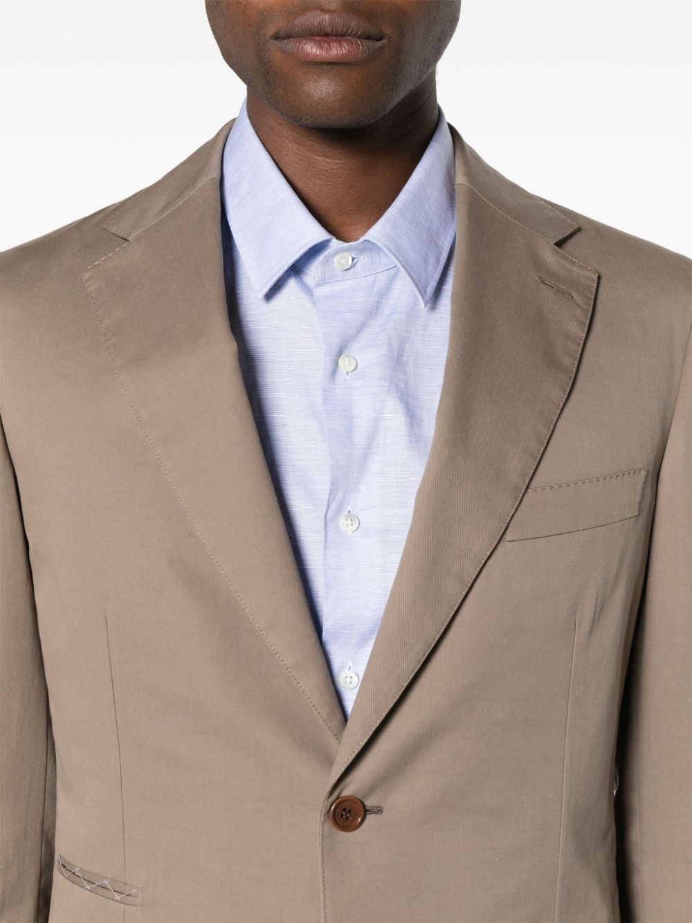 single-breasted twill suit - 5