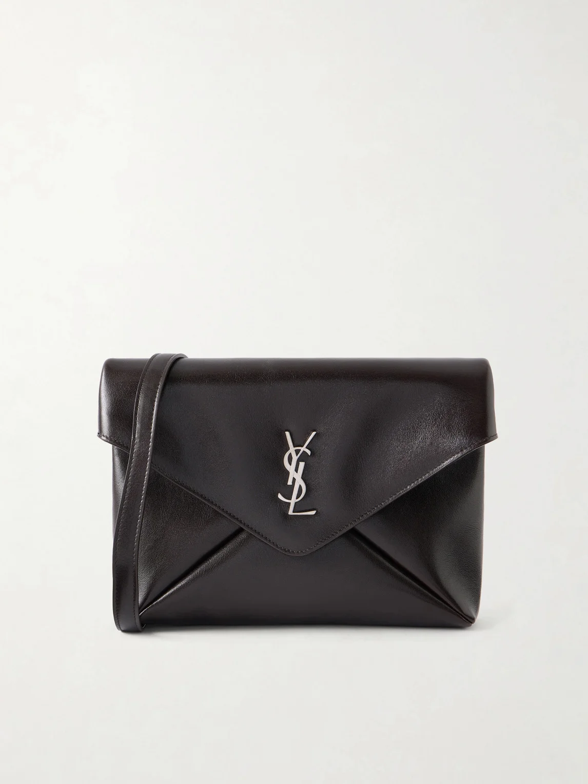 Logo-Embellished Leather Messenger Bag - 1