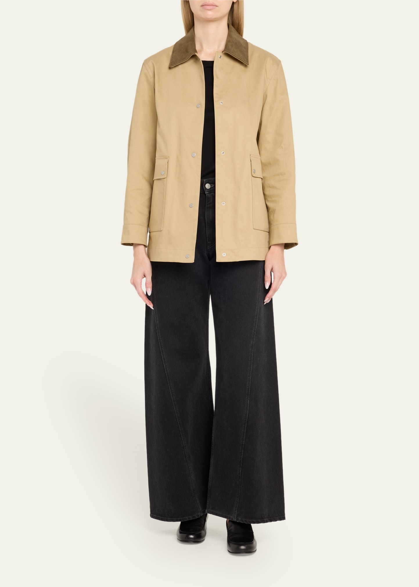 Suede Collar Utility Jacket - 2