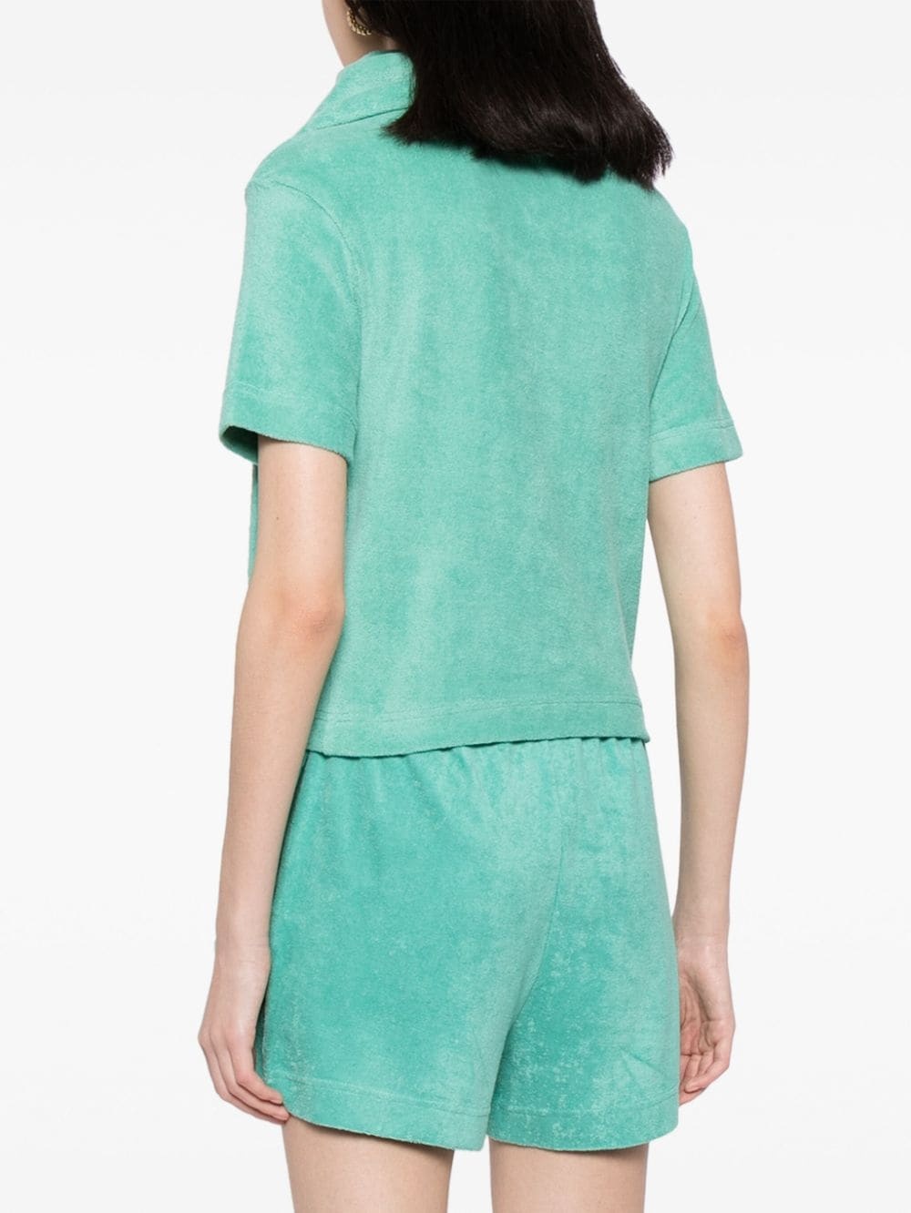 logo-embroidered polo top - 4