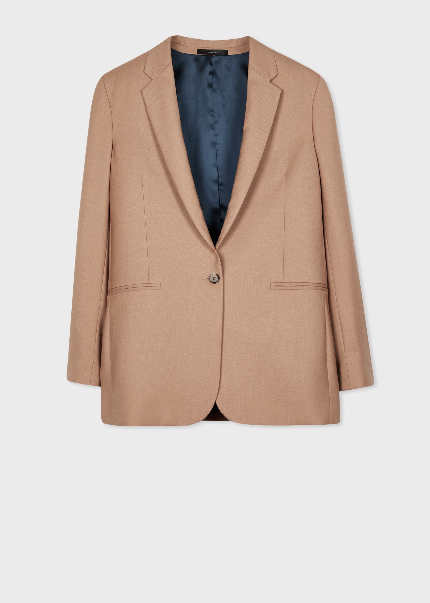 A Suit To Travel In - Women's Taupe Wool Travel Blazer - 1