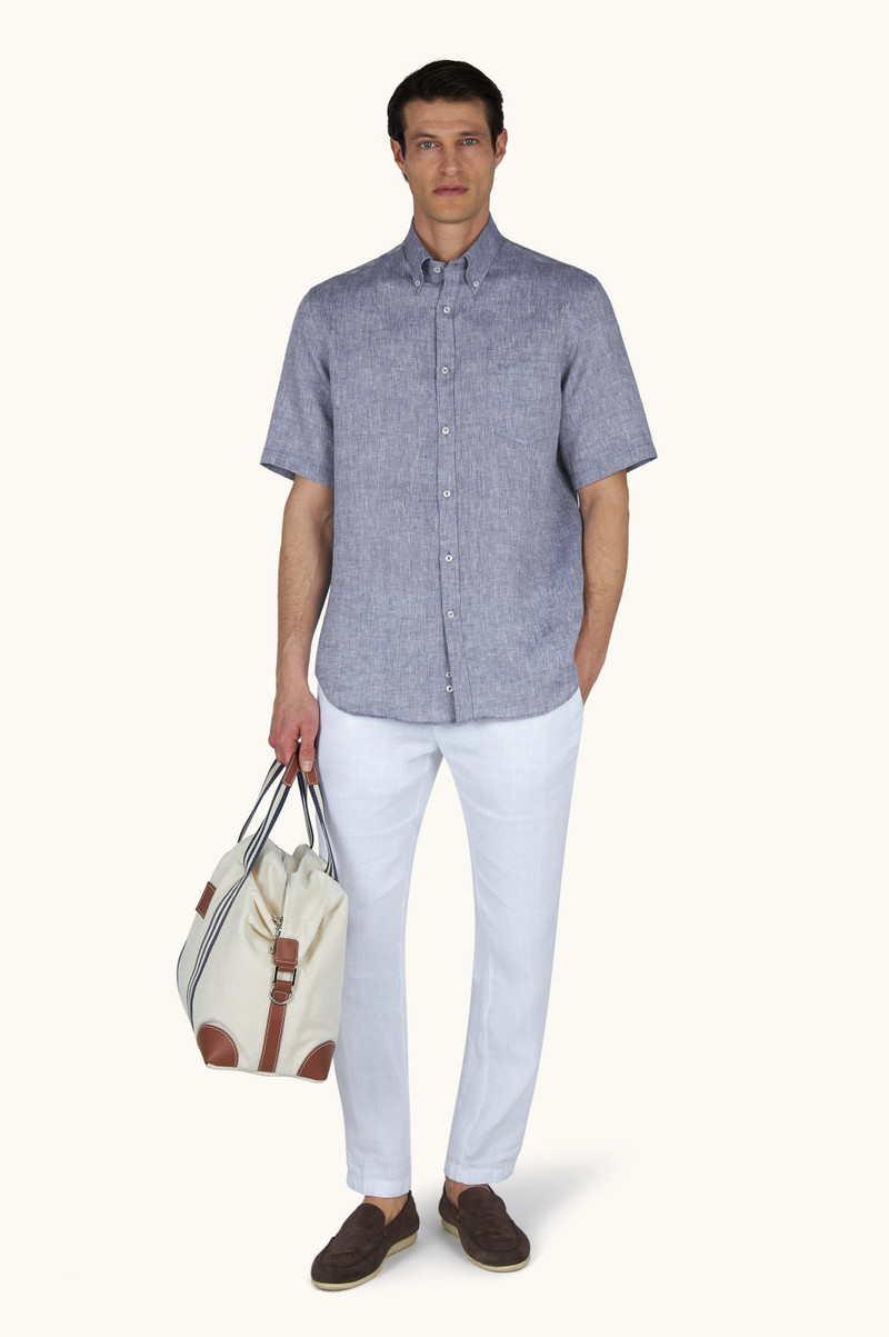 Paul & Shark SOFFIO LINEN SHIRT WITH SHORT SLEEVES outlook