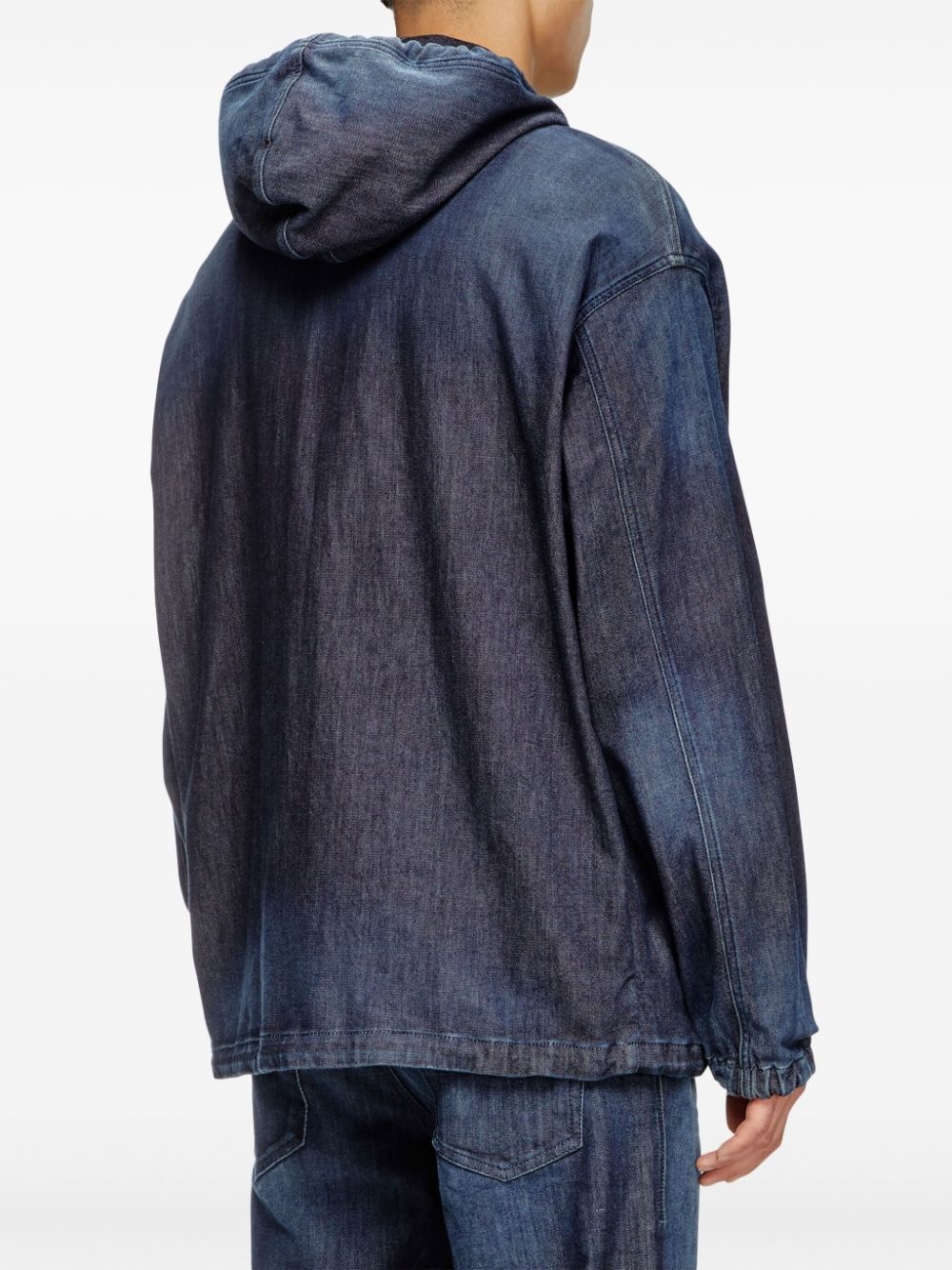 hooded denim jacket - 4