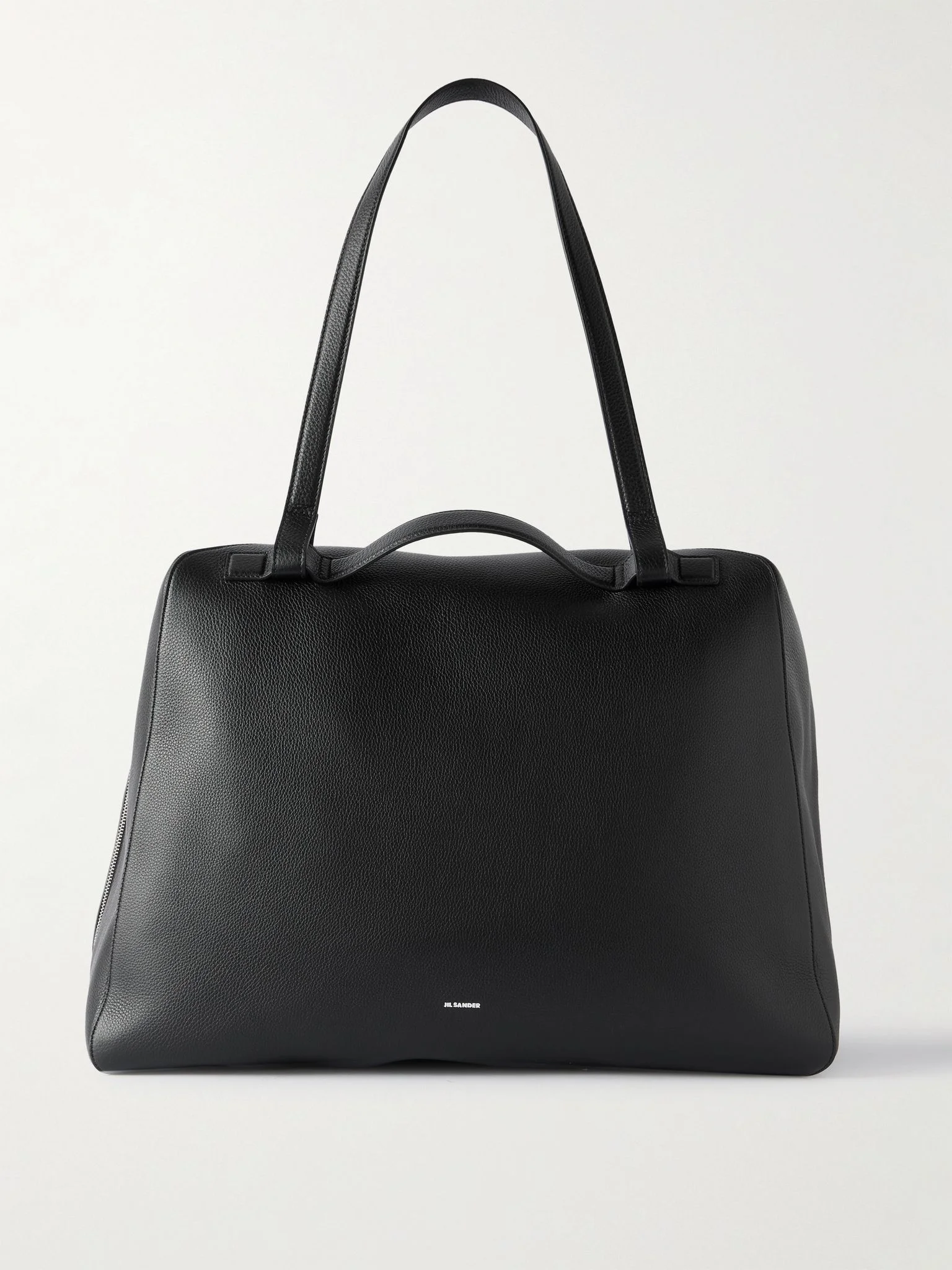 Nelson Large Full-Grain Leather Weekend Bag Black - 1