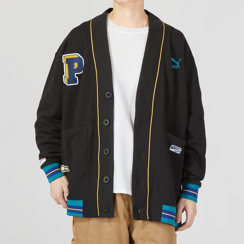 PUMA Team Badge V-neck Jacket 'Black' 677374-01 - 3